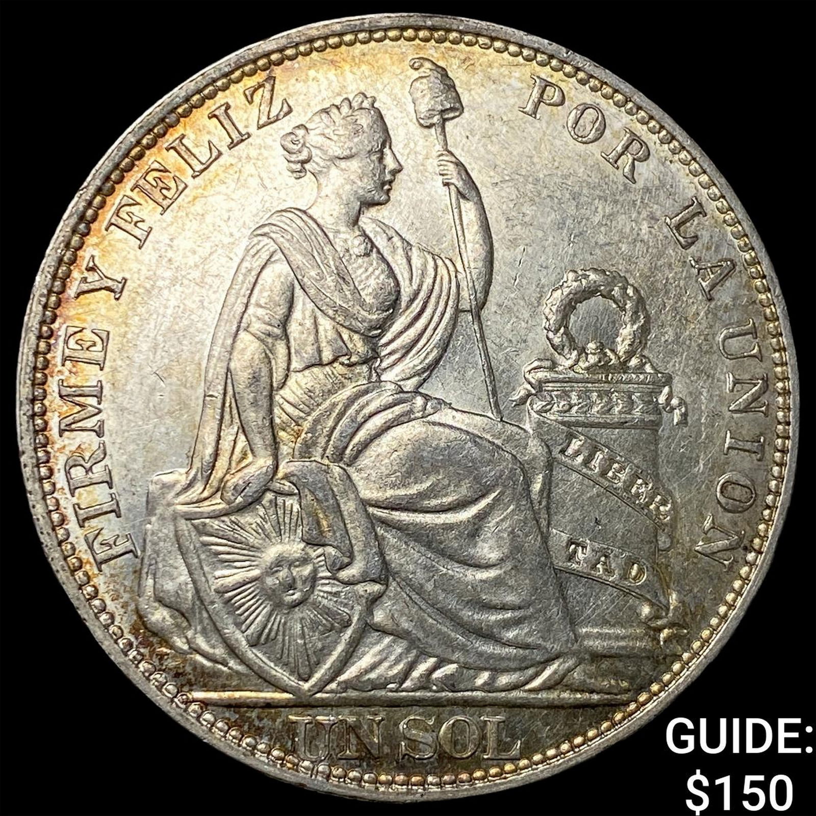 1916 Peru Silver 1 Sol UNCIRCULATED: 1916 Peru Silver 1 Sol UNCIRCULATED