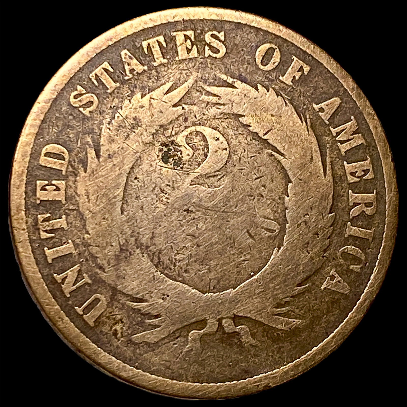 1872 Two-Cent Piece NICELY CIRCULATED - 2