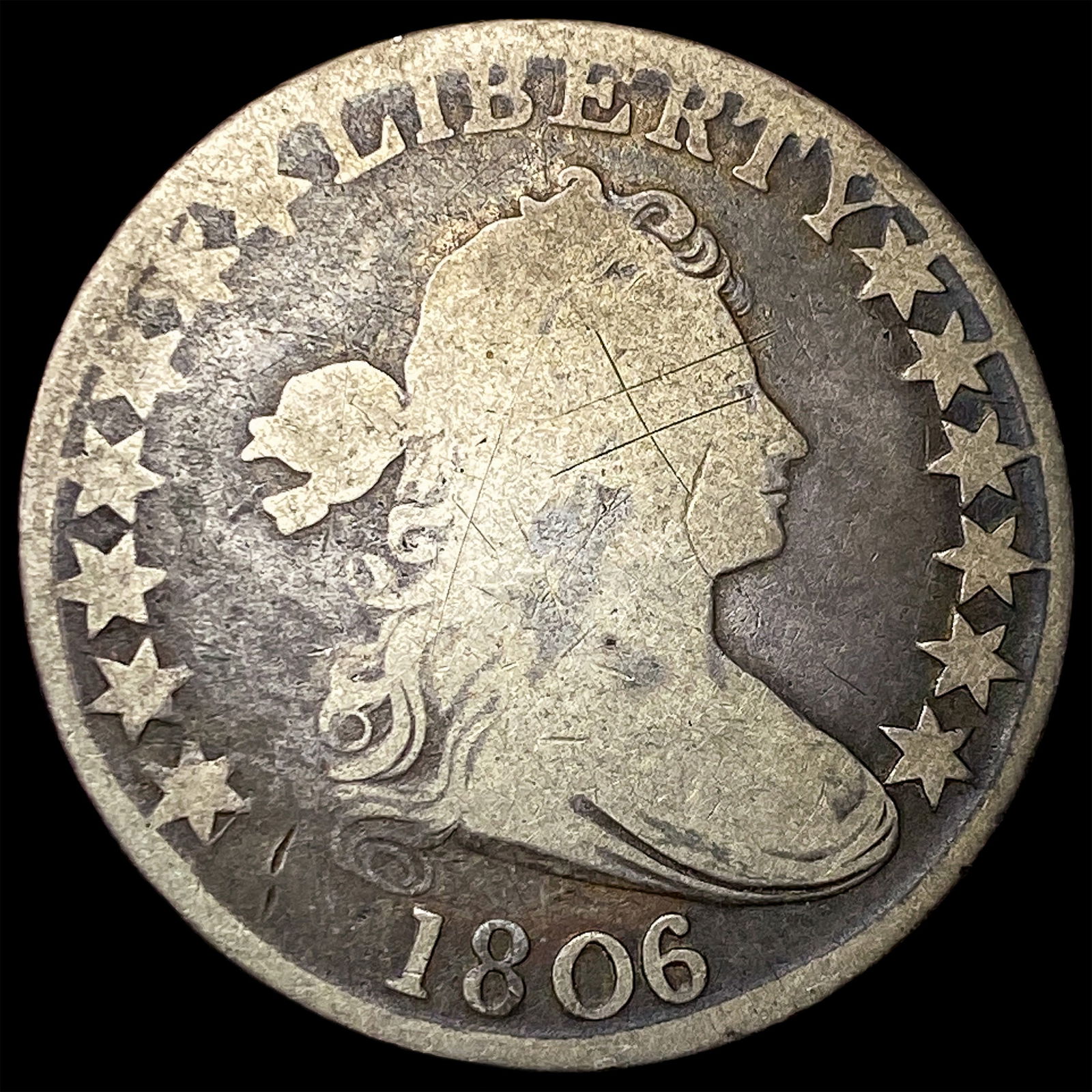 1806 Draped Bust Half Dollar NICELY CIRCULATED (1 of 2)