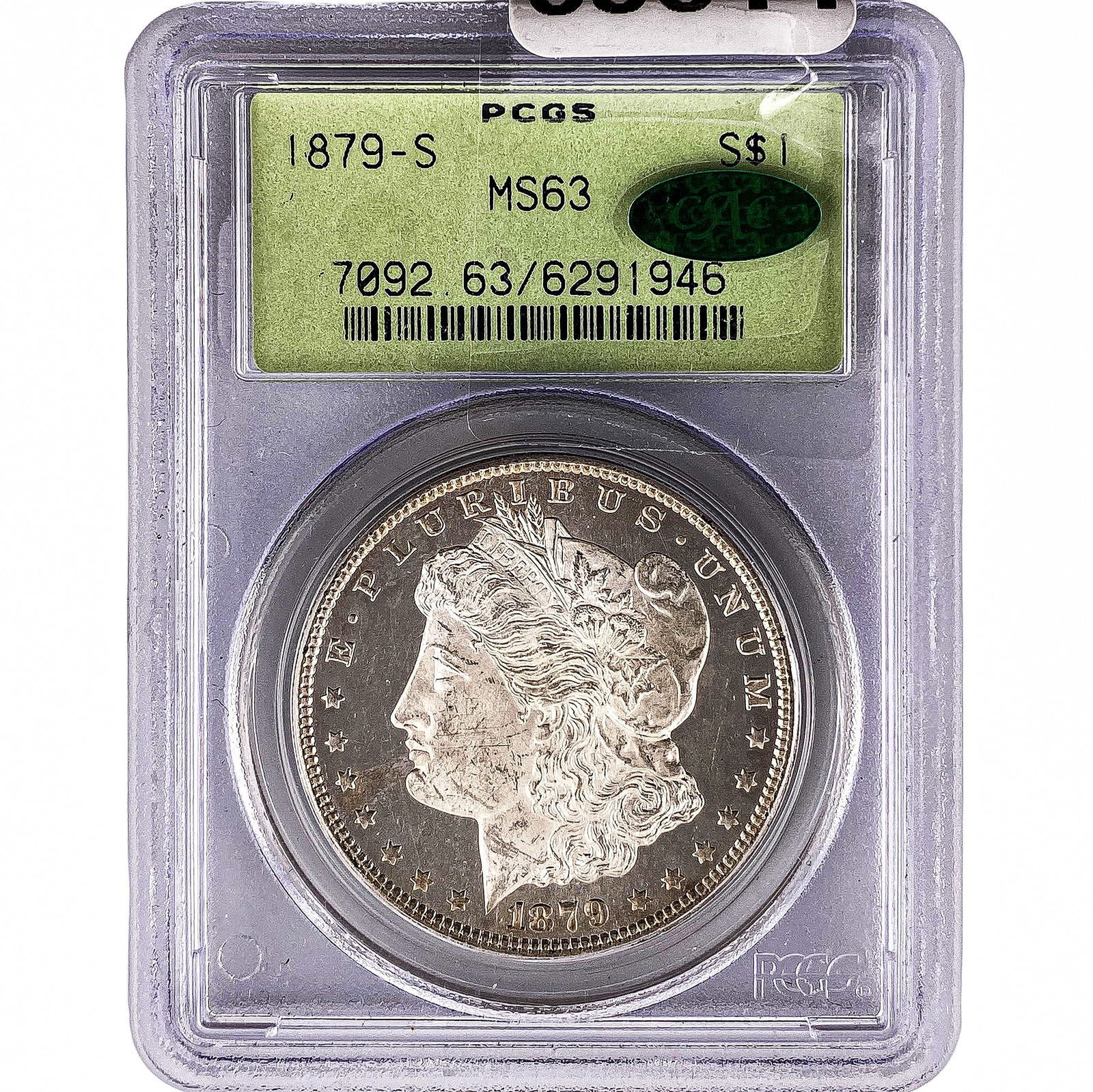1879-S CAC Morgan Silver Dollar PCGS MS63: 1879-S CAC Morgan Silver Dollar PCGS MS63