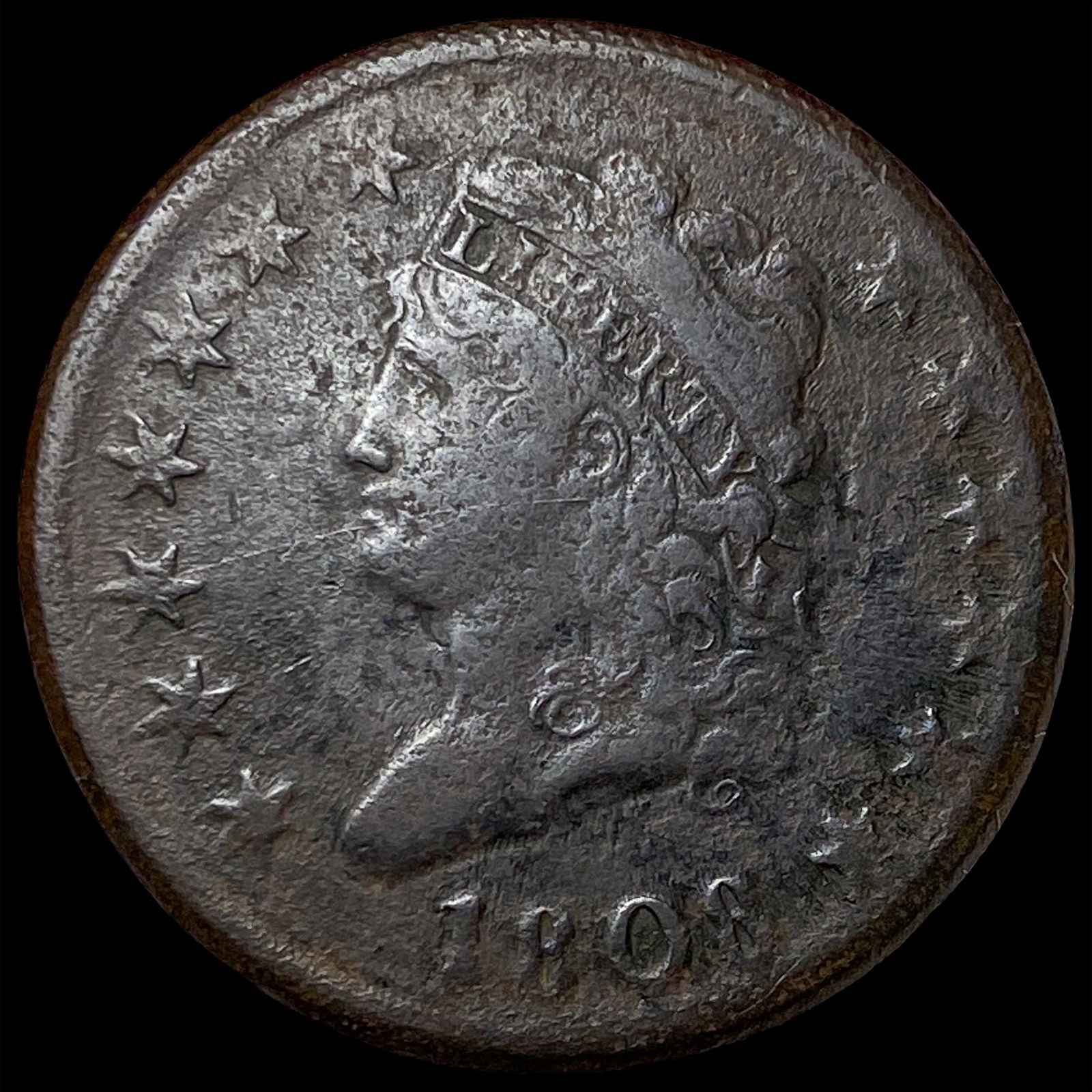 1801 Draped Bust Large Cent HIGH GRADE: 1801 Draped Bust Large Cent HIGH GRADE