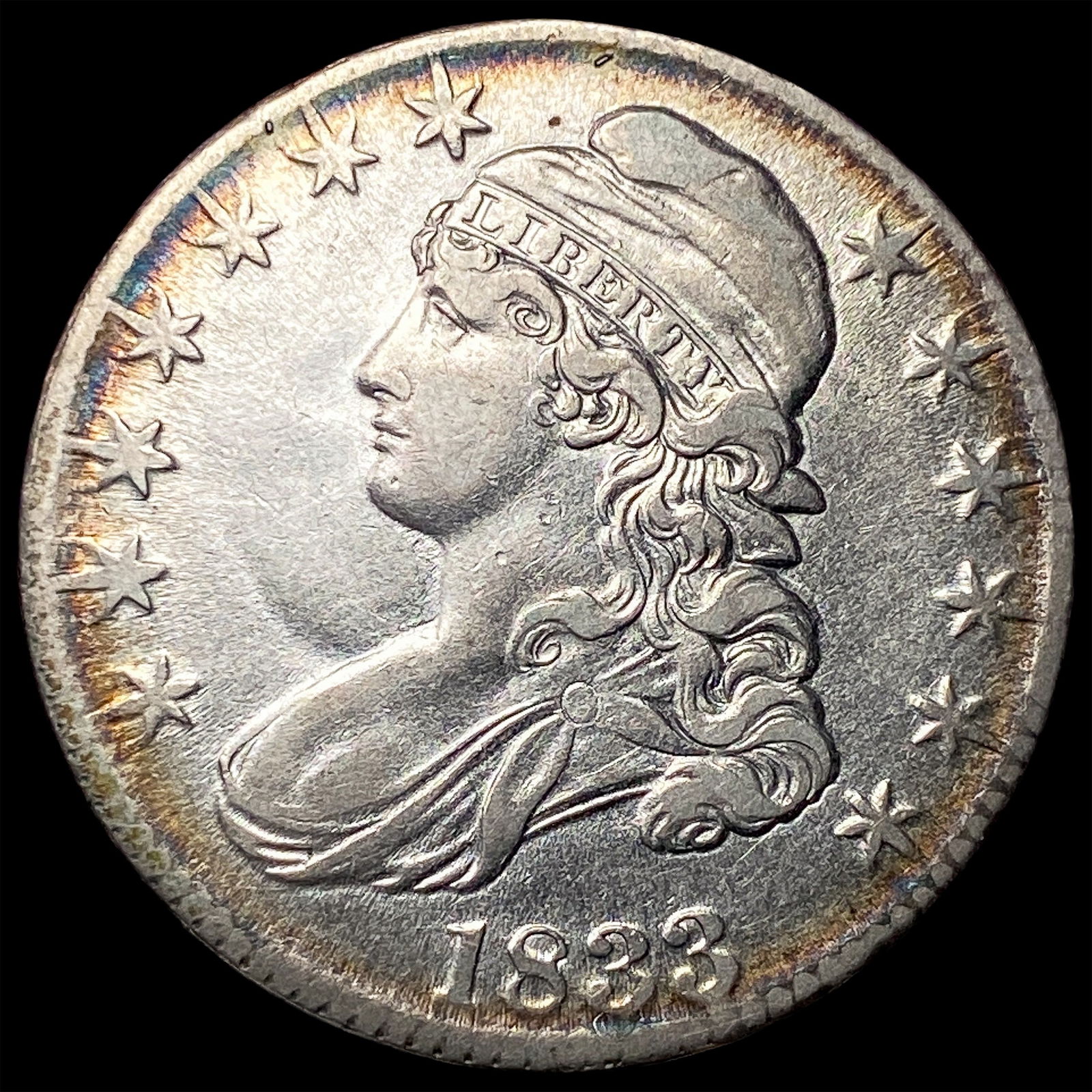 1833 Capped Bust Half Dollar NEARLY UNCIRCULATED: 1833 Capped Bust Half Dollar NEARLY UNCIRCULATED