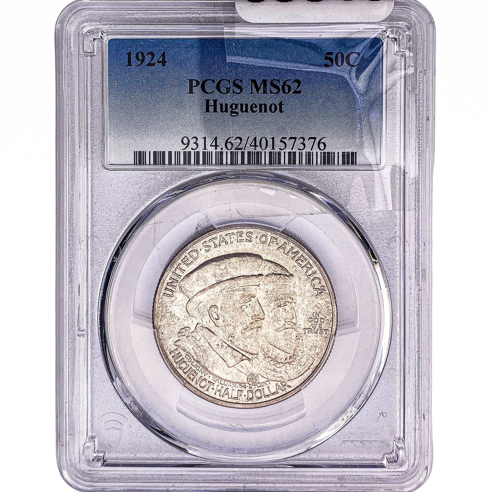 1924 Huguenot Half Dollar PCGS MS62: 1924 Huguenot Half Dollar PCGS MS62
