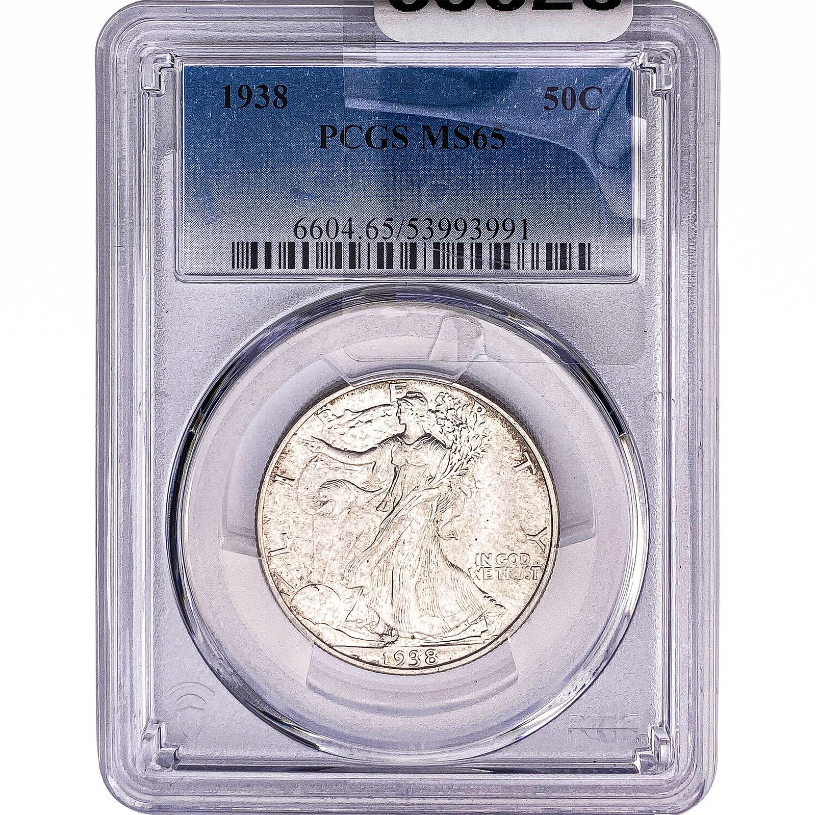 1938 Walking Liberty Half Dollar PCGS MS65: 1938 Walking Liberty Half Dollar PCGS MS65