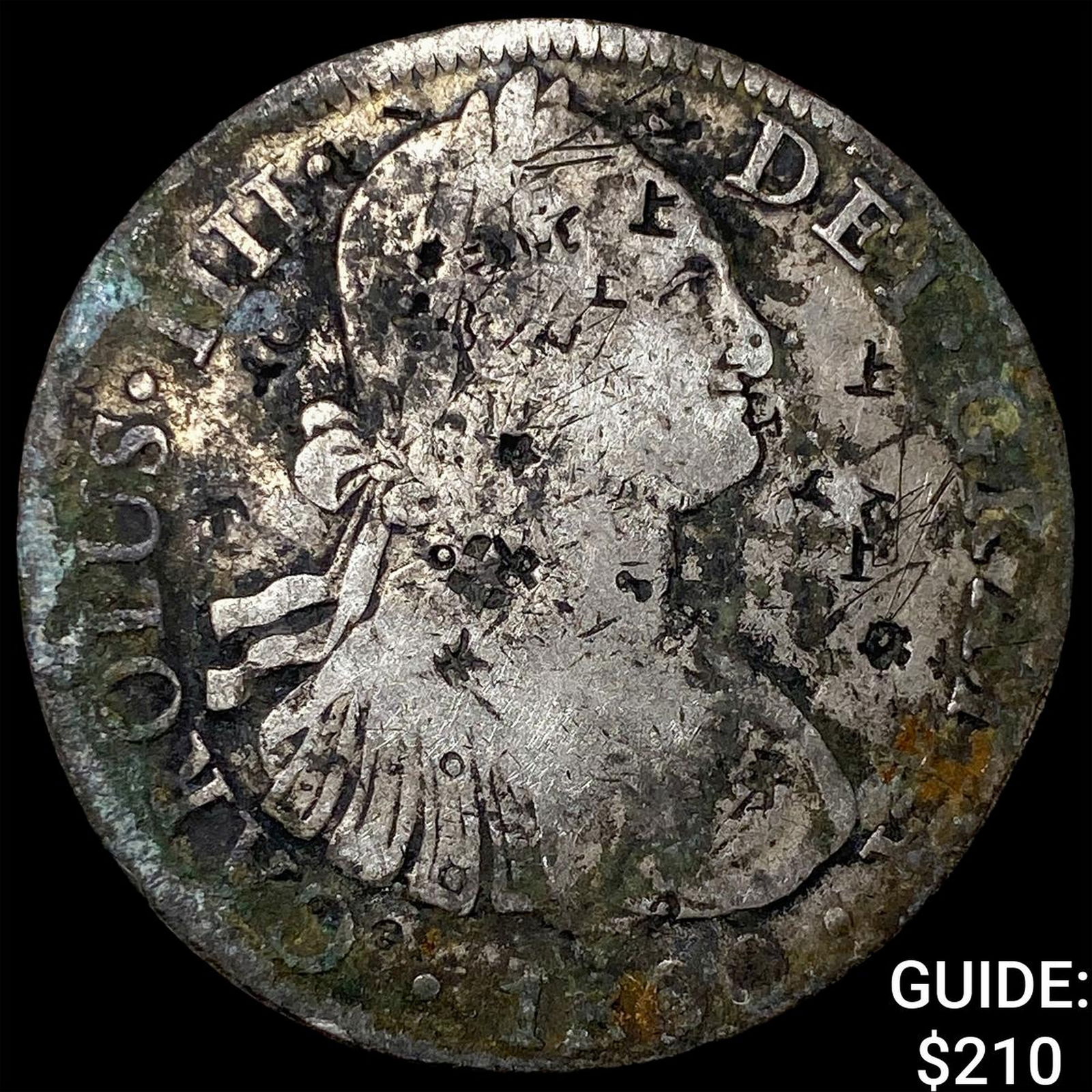 Colonial Spain Silver 8 Reales Chopmarks NEARLY UNCIRCULATED: Colonial Spain Silver 8 Reales Chopmarks NEARLY UNCIRCULATED