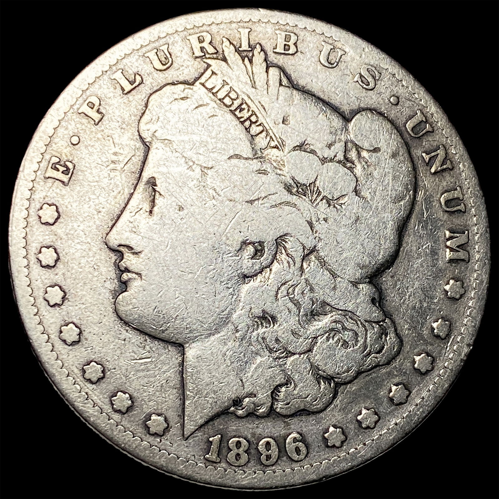 1896-S Silver Morgan Dollar NICELY CIRCULATED: 1896-S Silver Morgan Dollar NICELY CIRCULATED