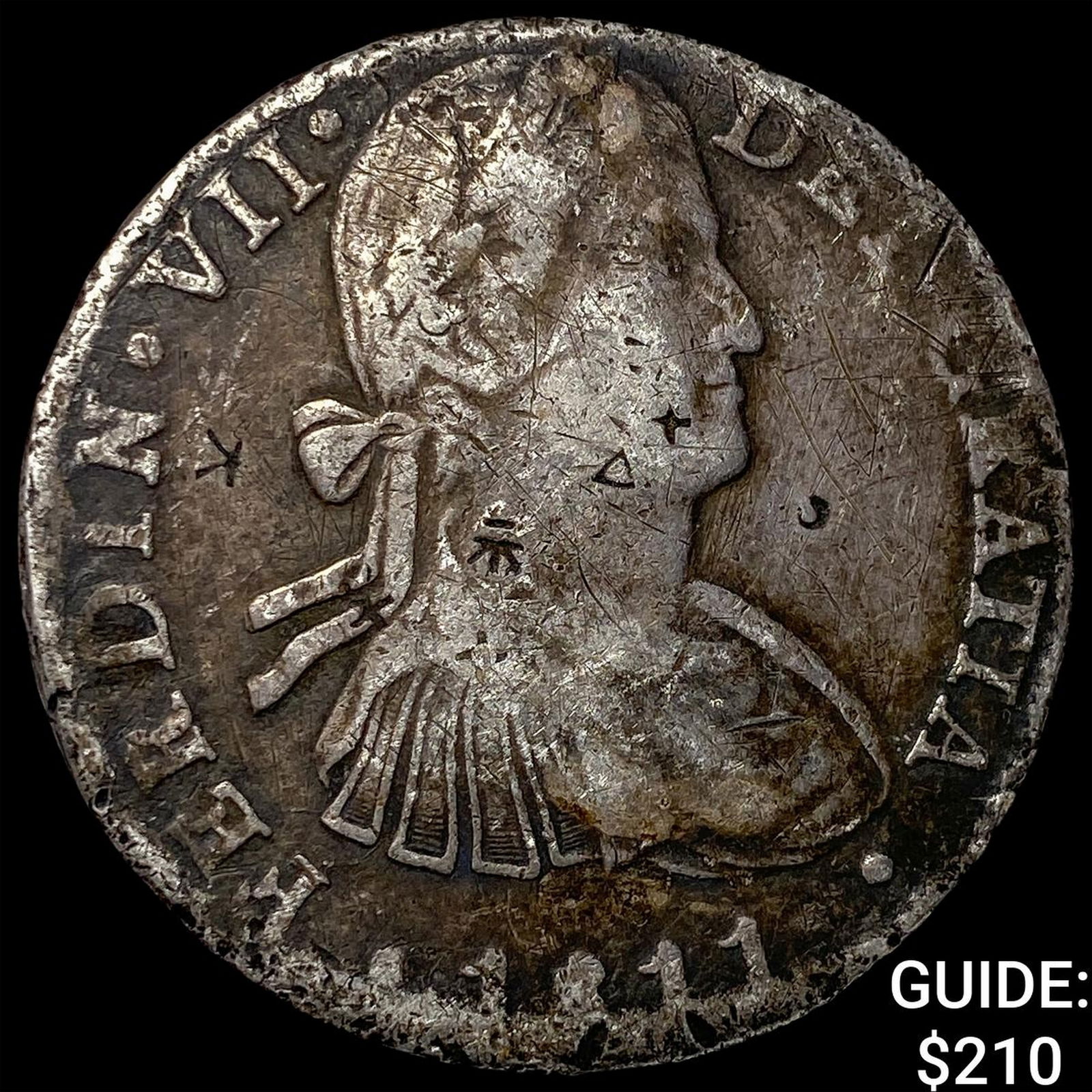 Colonial Spain Silver 8 Reales Chopmarks NEARLY UNCIRCULATED: Colonial Spain Silver 8 Reales Chopmarks NEARLY UNCIRCULATED