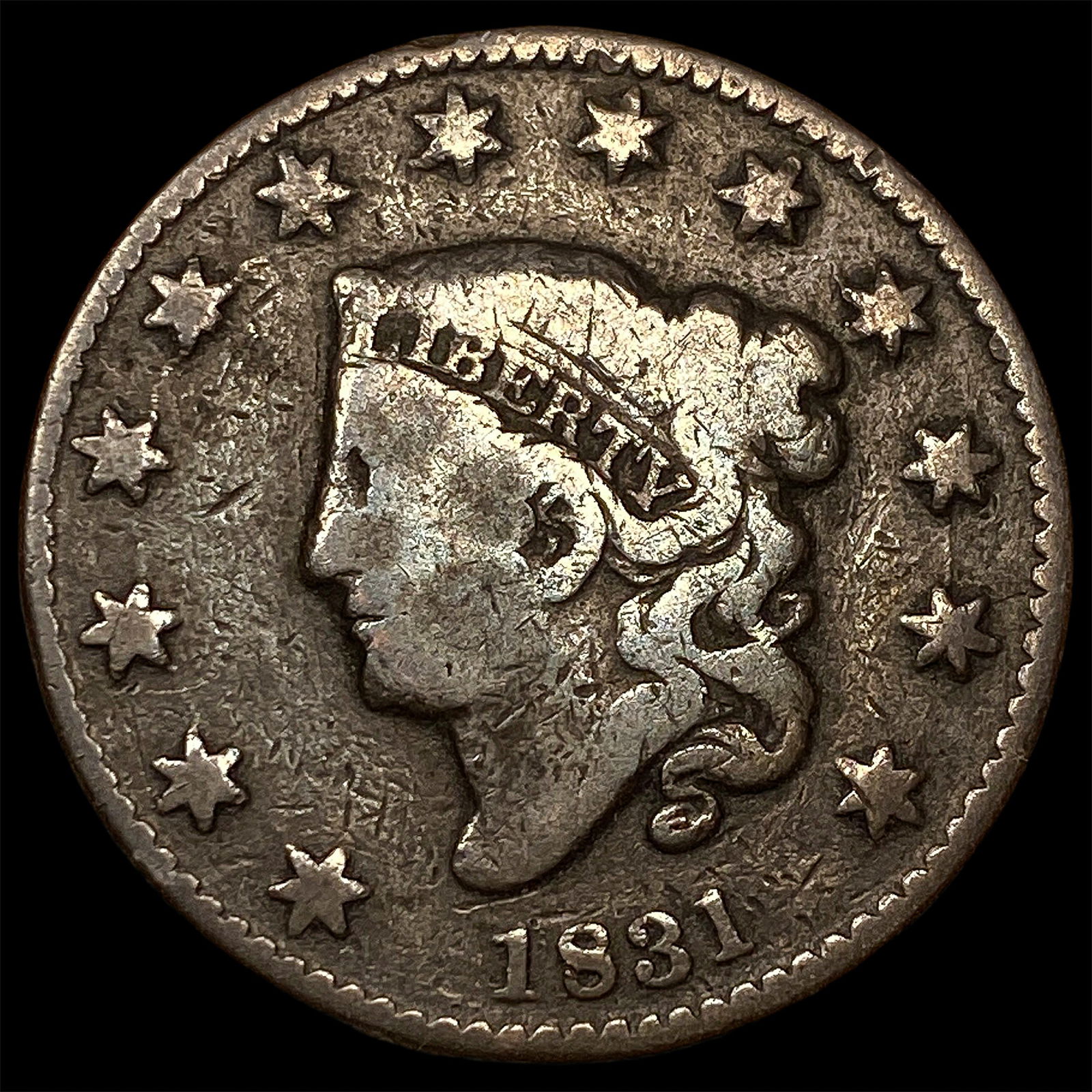 1831 Coronet Head Large Cent HIGH GRADE: 1831 Coronet Head Large Cent HIGH GRADE