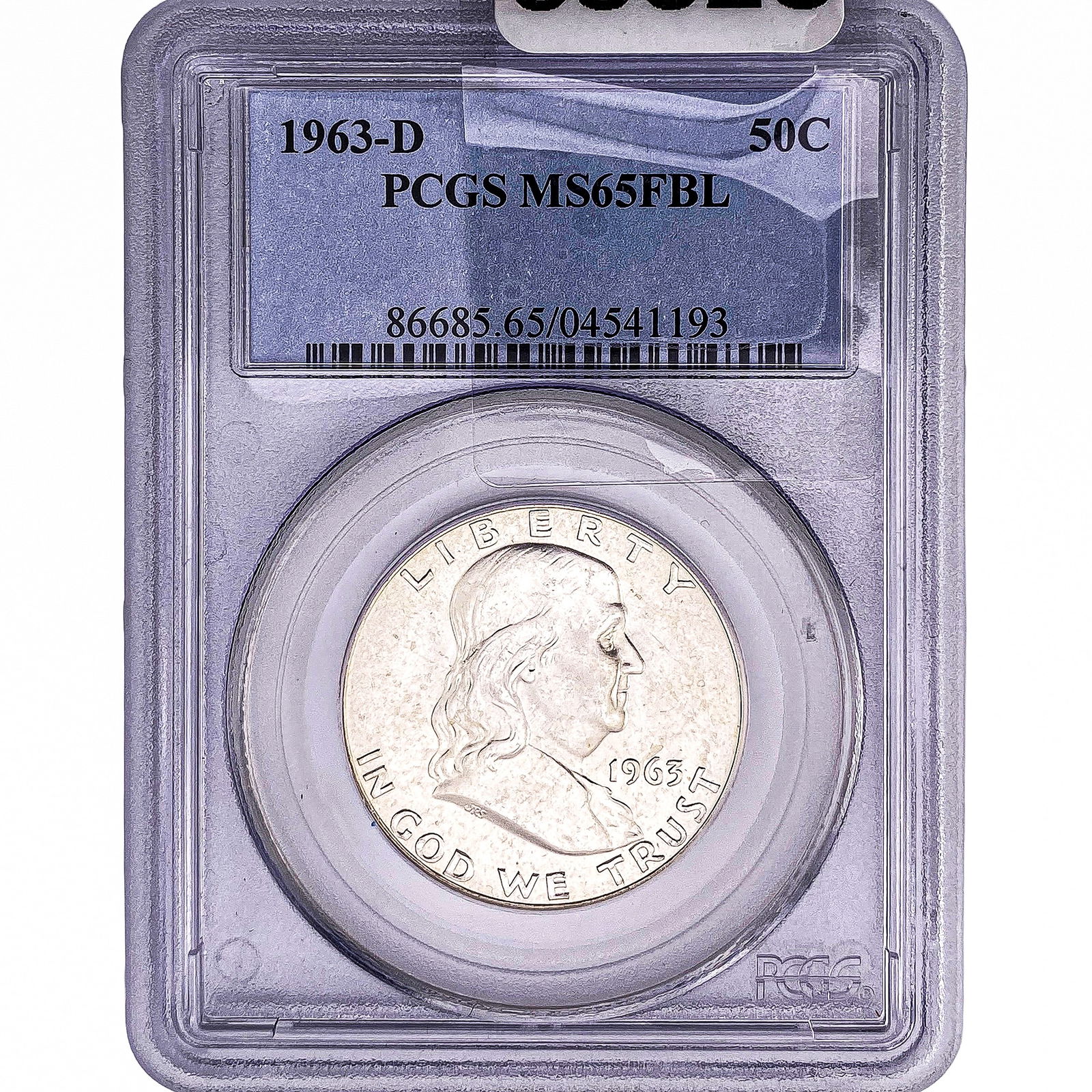 1963-D Franklin Half Dollar PCGS MS65 FBL: 1963-D Franklin Half Dollar PCGS MS65 FBL