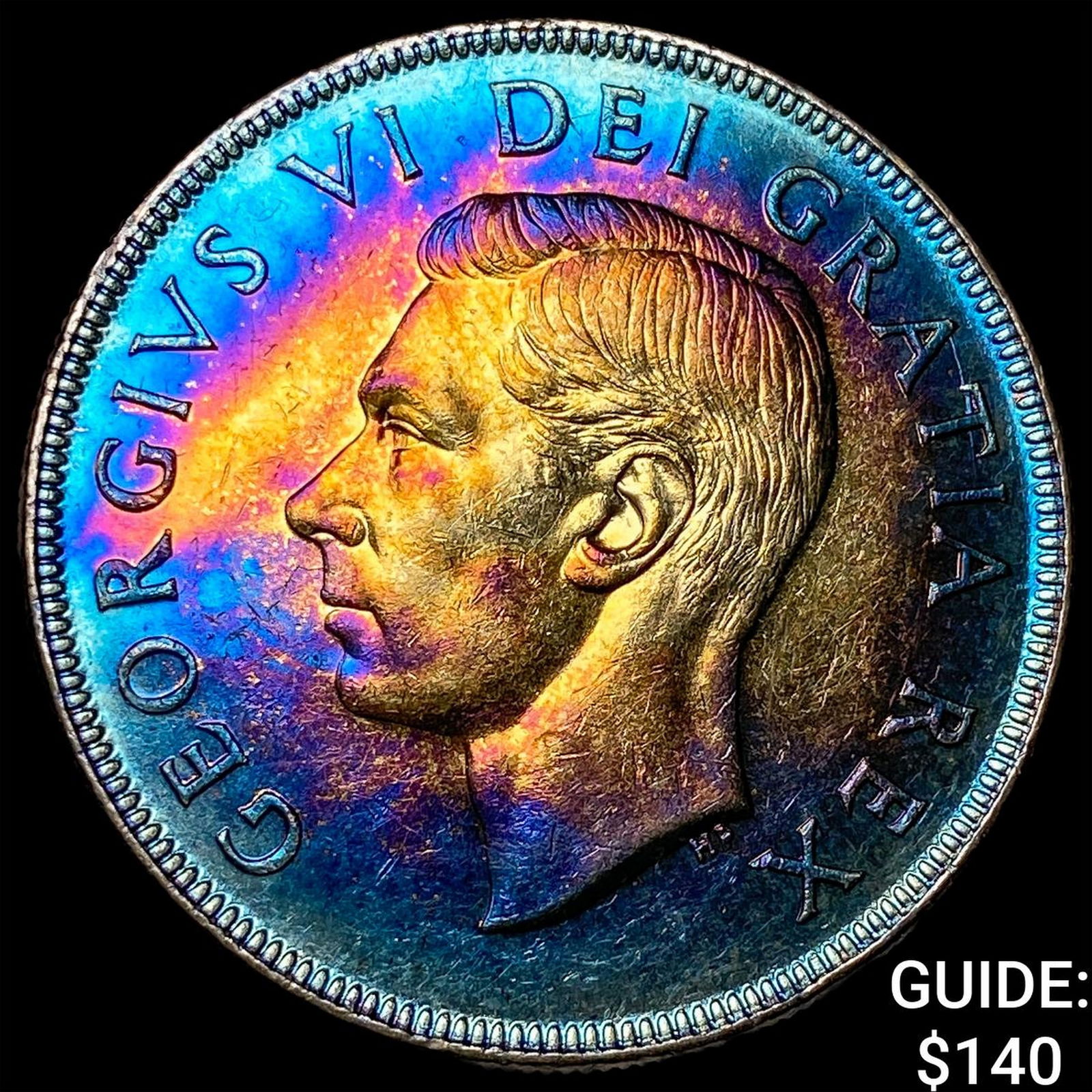 1952 Canada Silver 1 Dollar Toned UNCIRCULATED: 1952 Canada Silver 1 Dollar Toned UNCIRCULATED