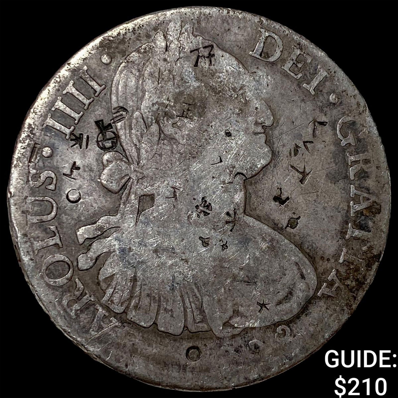 Colonial Spain Silver 8 Reales Chopmarks NEARLY UNCIRCULATED: Colonial Spain Silver 8 Reales Chopmarks NEARLY UNCIRCULATED