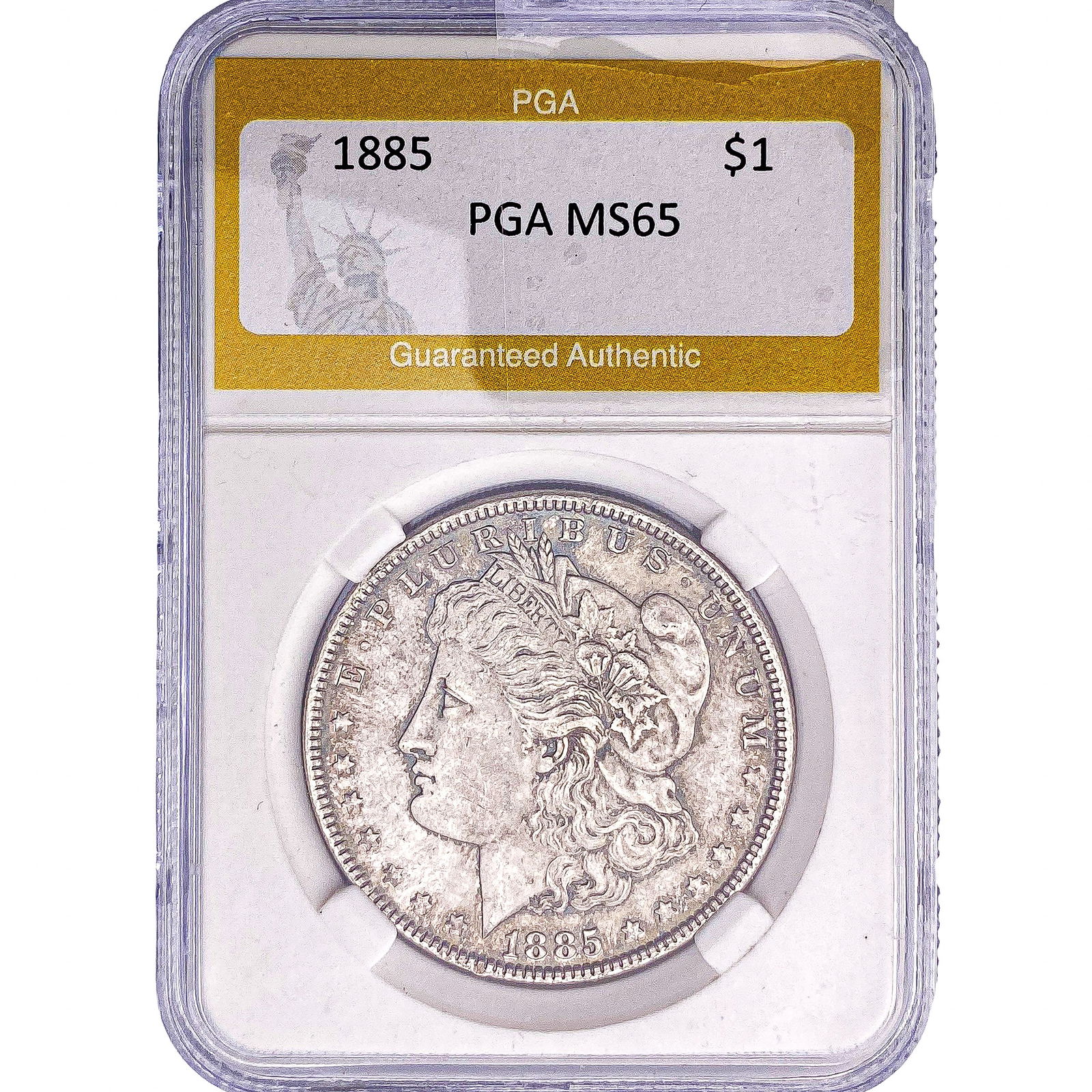 1885 Morgan Silver Dollar PGA MS65: 1885 Morgan Silver Dollar PGA MS65