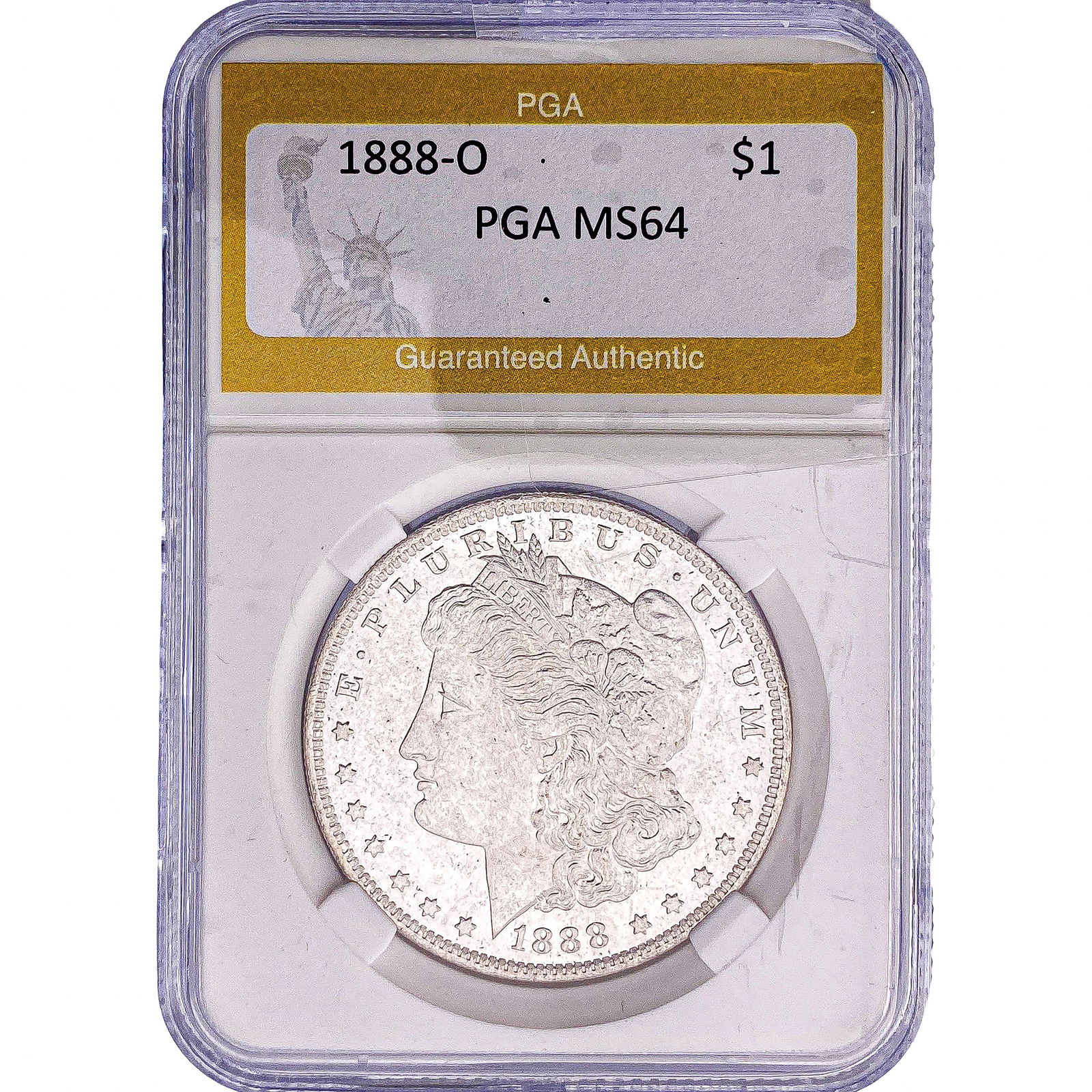 1888-O Morgan Silver Dollar PGA MS64: 1888-O Morgan Silver Dollar PGA MS64