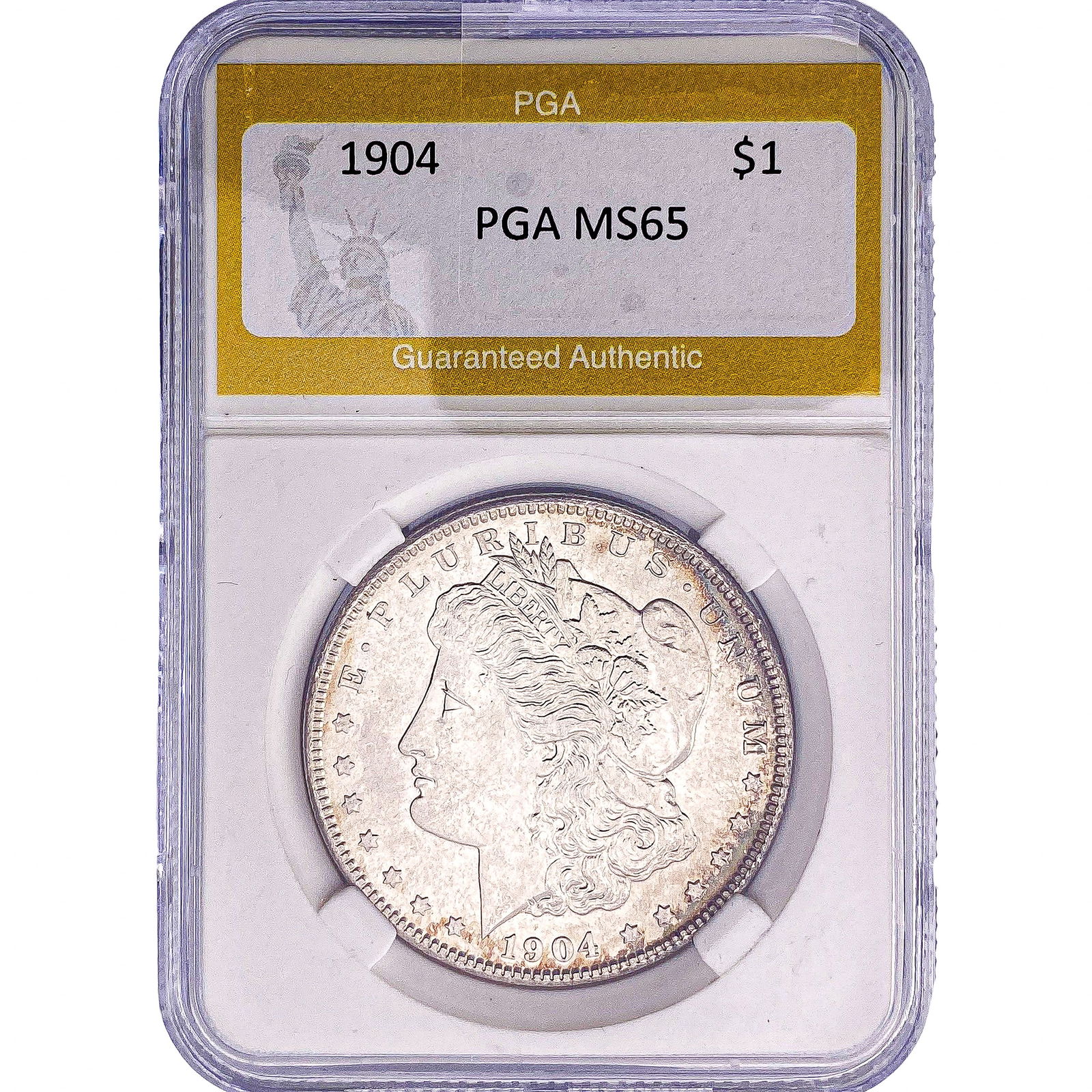 1904 Morgan Silver Dollar PGA MS65: 1904 Morgan Silver Dollar PGA MS65