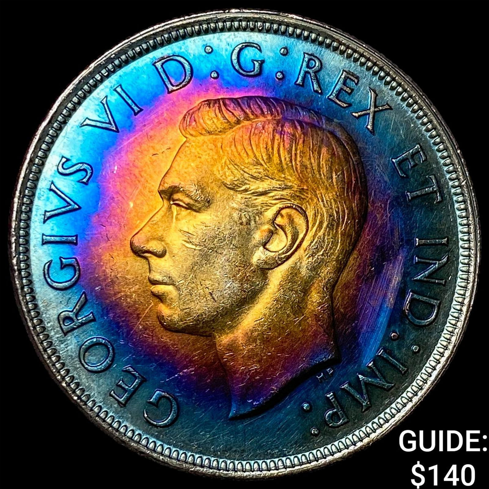 1939 Canada Silver 1 Dollar Toned UNCIRCULATED: 1939 Canada Silver 1 Dollar Toned UNCIRCULATED