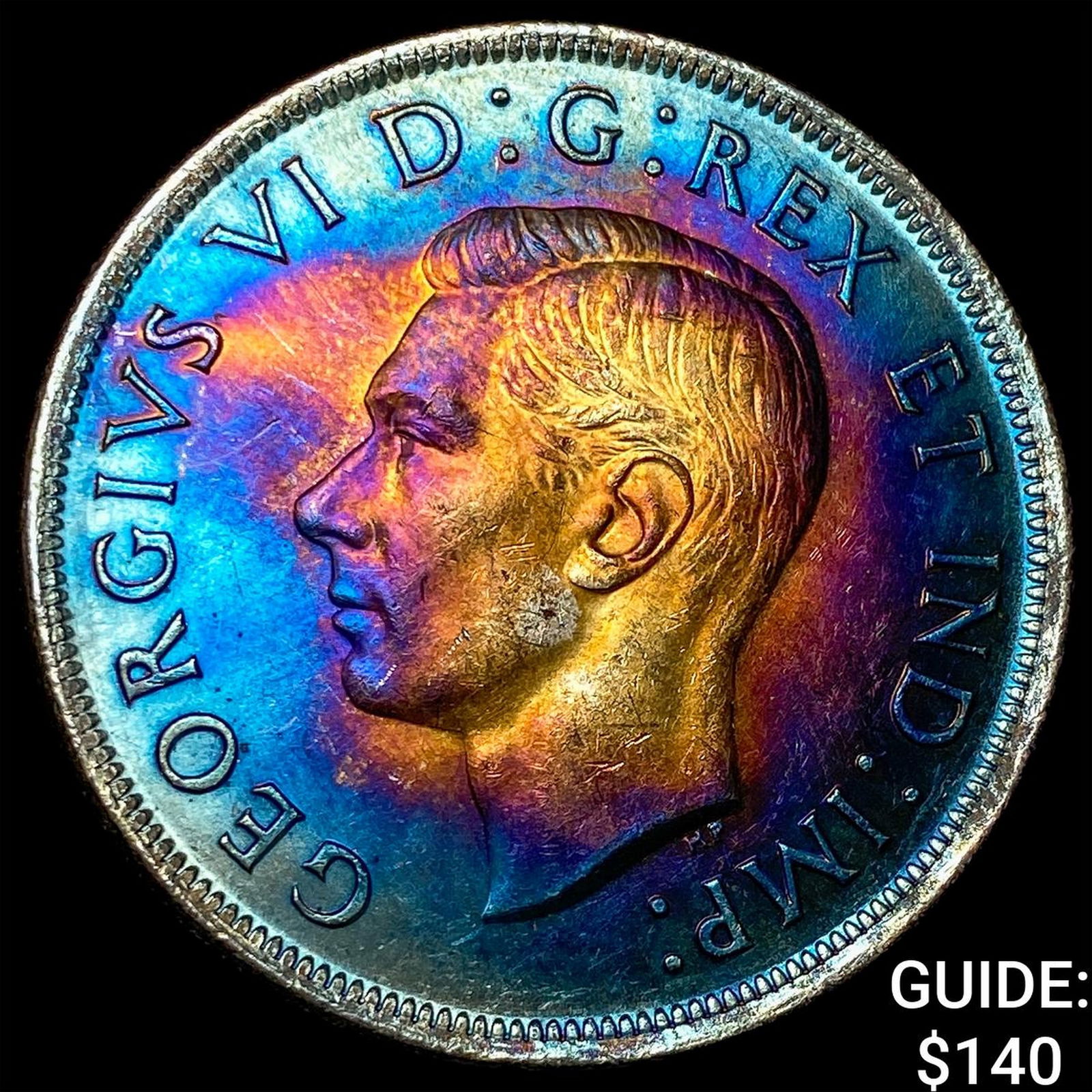 1939 Canada Silver 1 Dollar Toned UNCIRCULATED (1 of 2)