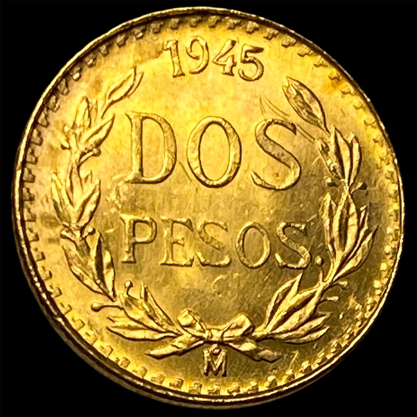 1945 Mexico Gold 2 Pesos CHOICE BU (1 of 2)