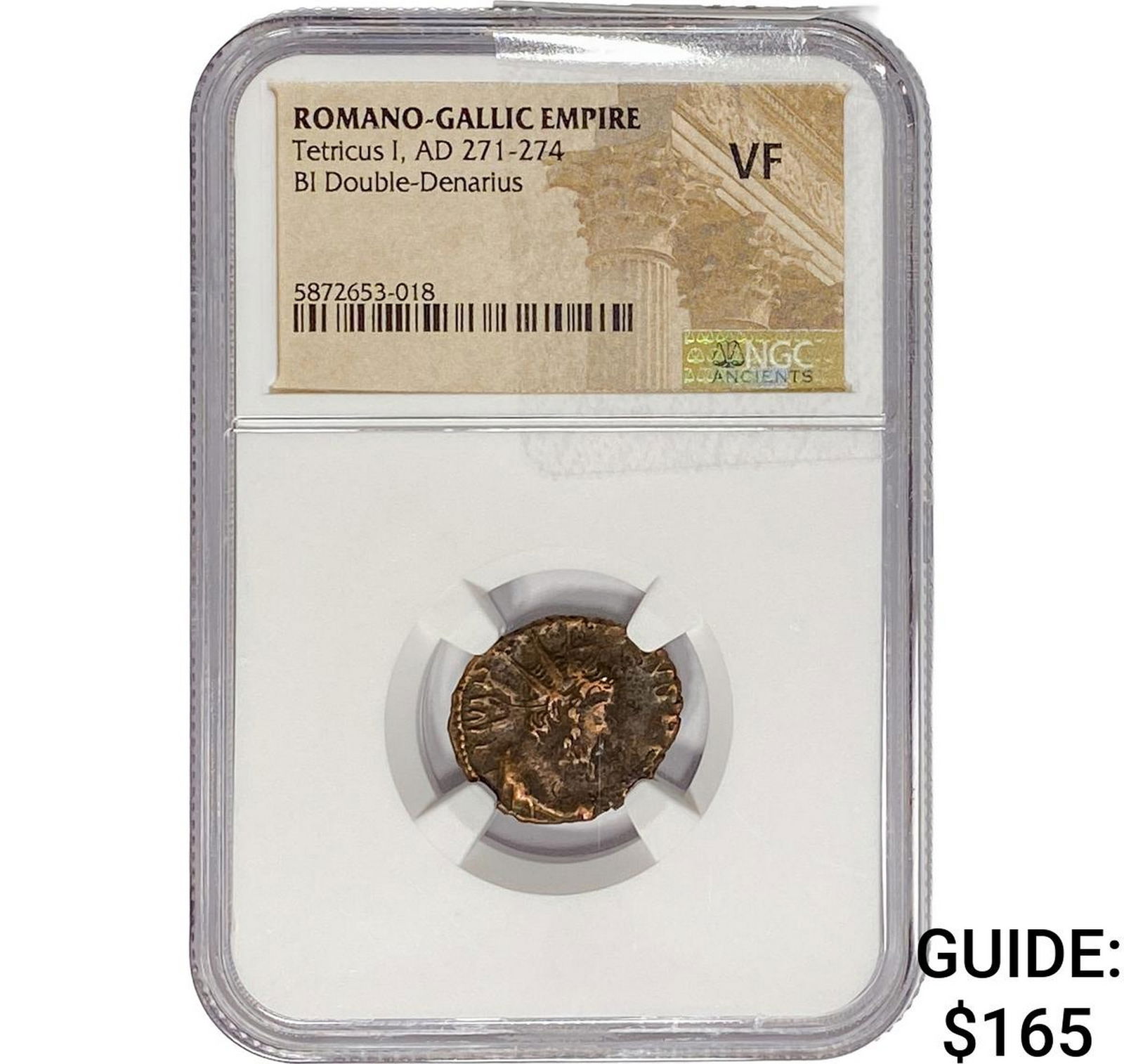 Romano-Gallic Tetricus I 271-274 BI Dbl-Denarius NGC VF: Romano-Gallic Tetricus I 271-274 BI Dbl-Denarius NGC VF