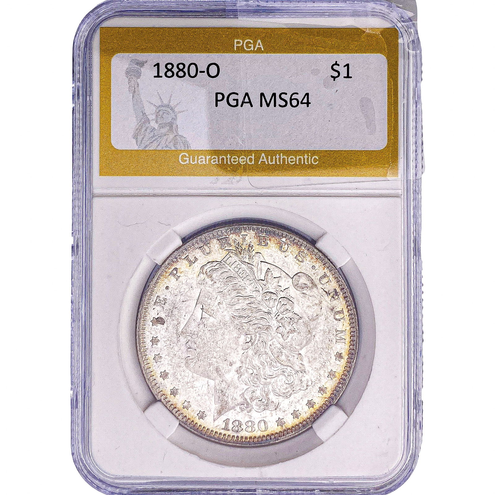 1880-O Morgan Silver Dollar PGA MS64: 1880-O Morgan Silver Dollar PGA MS64