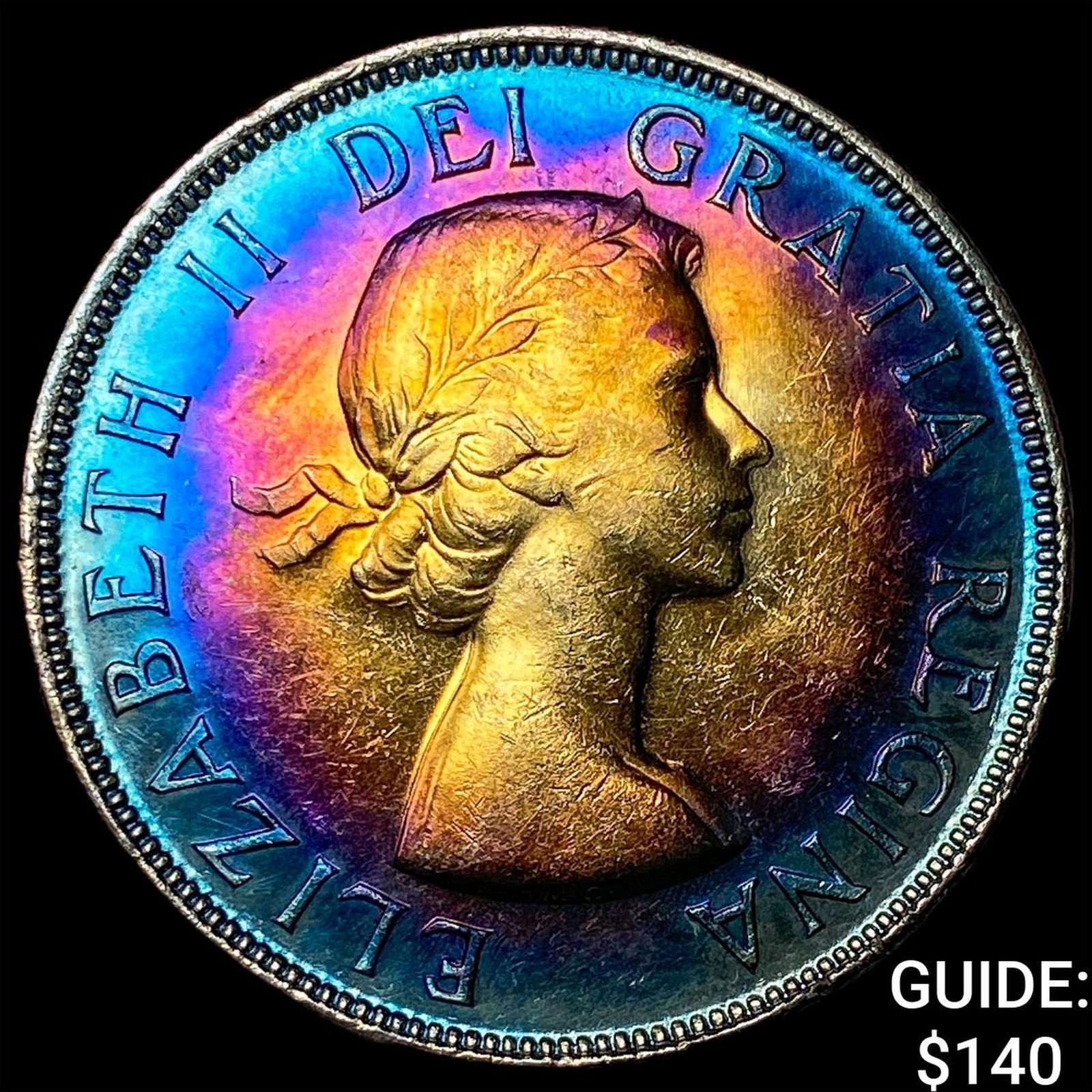 1953 Canada Silver 1 Dollar Toned UNCIRCULATED: 1953 Canada Silver 1 Dollar Toned UNCIRCULATED