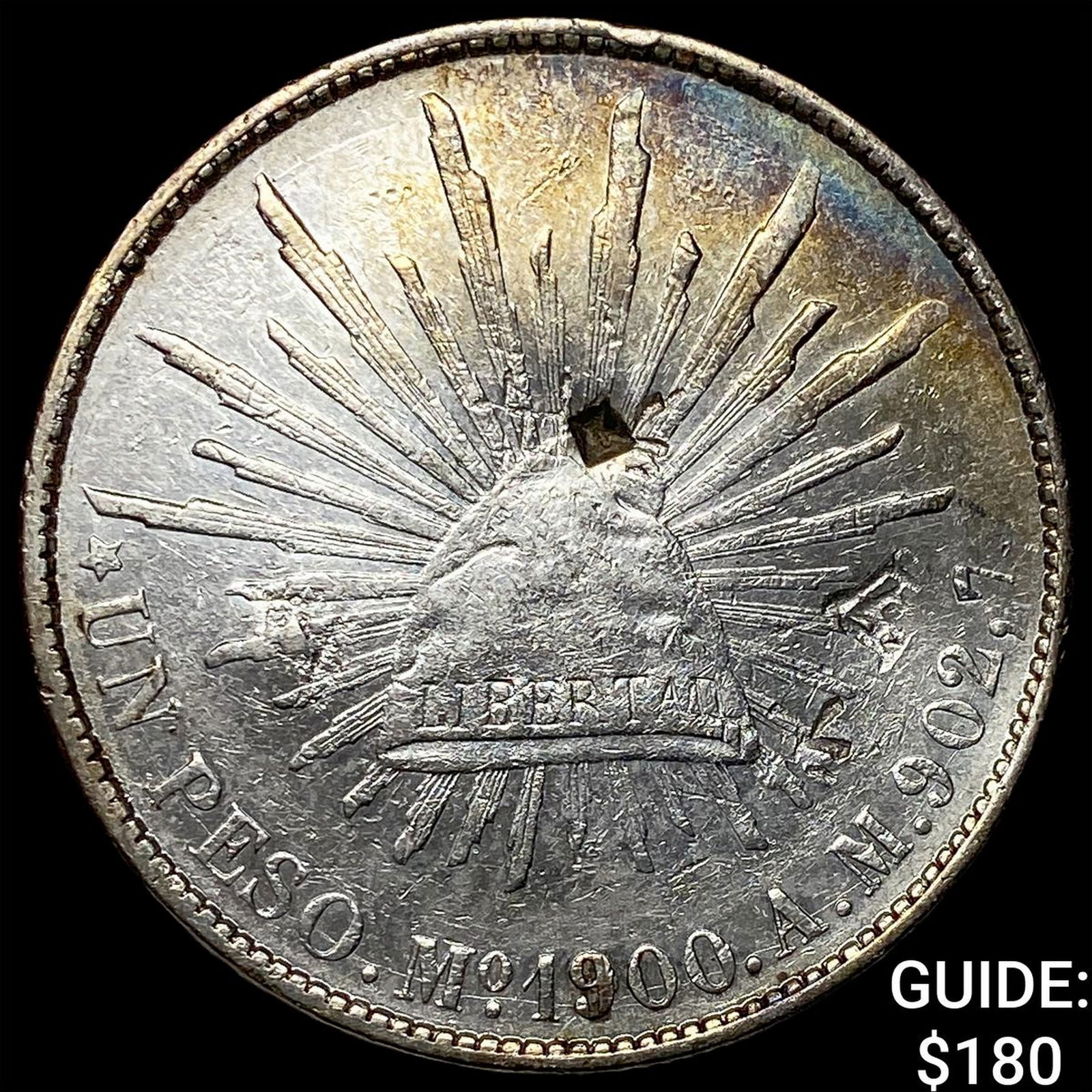 Mexico Silver 8 Reales Chopmarks NEARLY UNCIRCULATED (1 of 2)