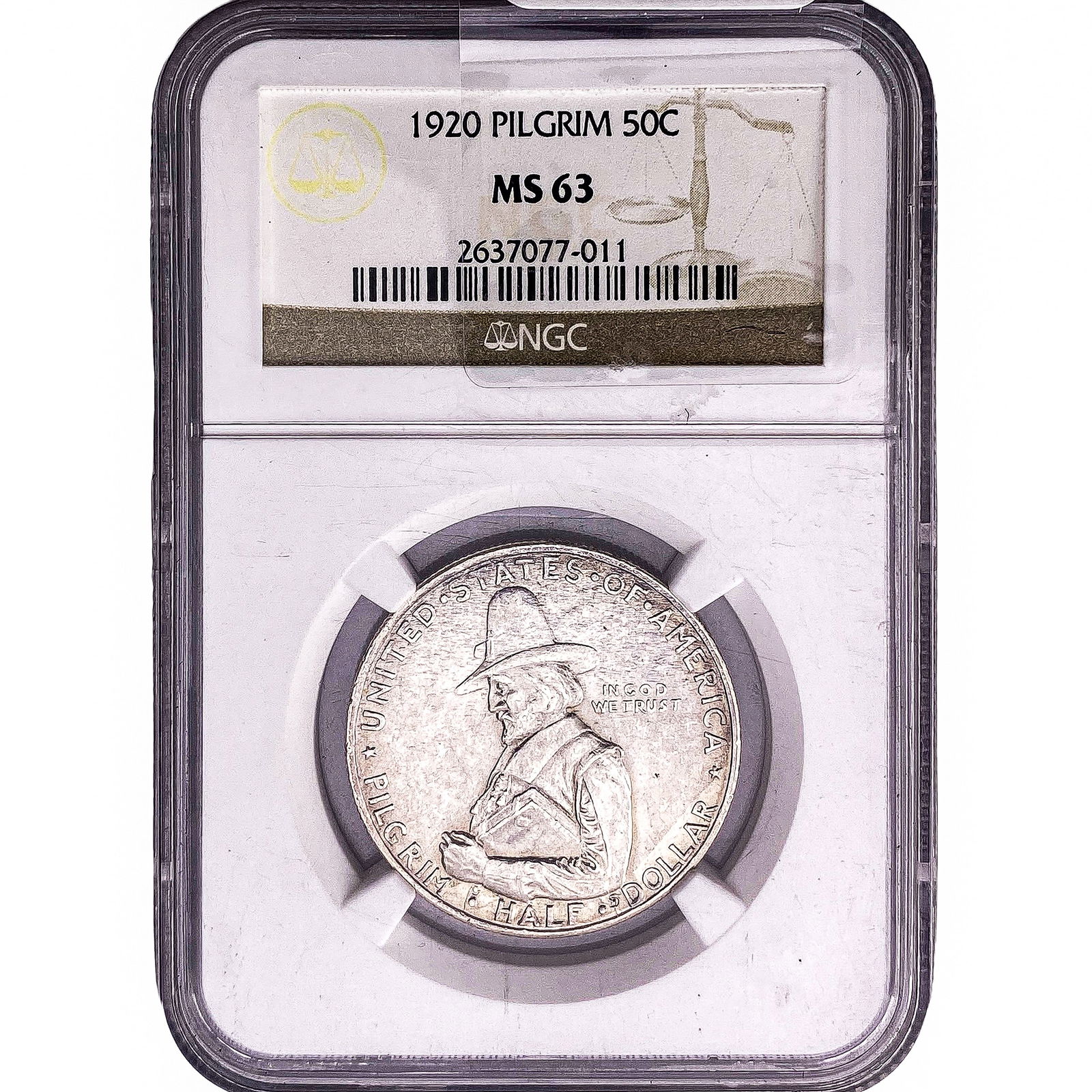 1920 Pilgrim Half Dollar NGC MS63: 1920 Pilgrim Half Dollar NGC MS63