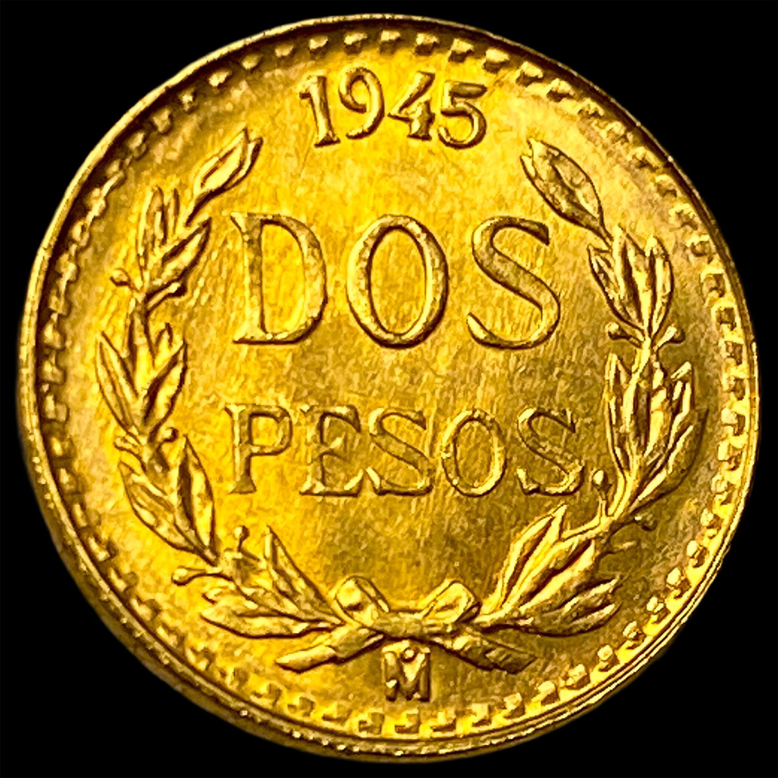 1945 Mexico Gold 2 Pesos CHOICE BU (1 of 2)