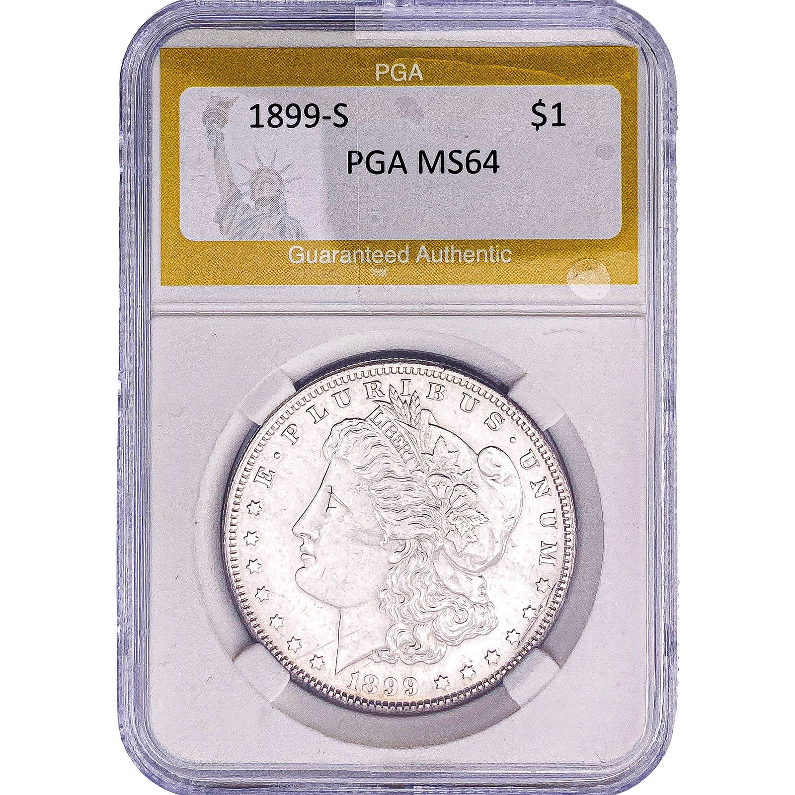 1899-S Morgan Silver Dollar PGA MS64: 1899-S Morgan Silver Dollar PGA MS64