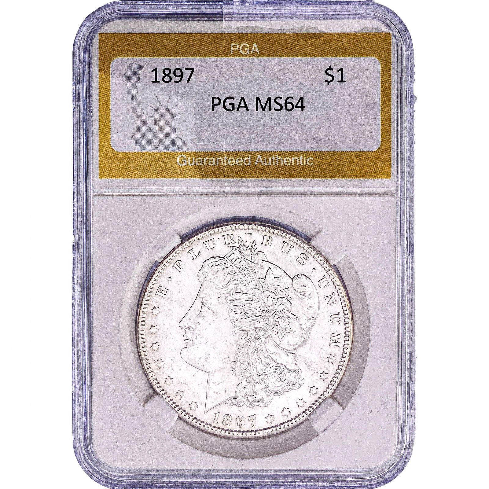 1897 Morgan Silver Dollar PGA MS64: 1897 Morgan Silver Dollar PGA MS64