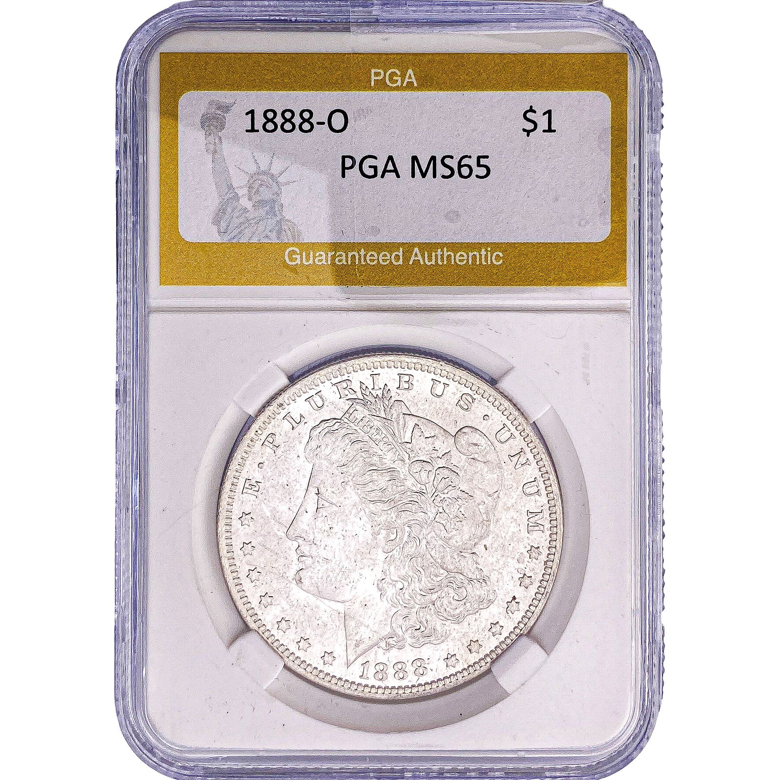 1888-O Morgan Silver Dollar PGA MS65: 1888-O Morgan Silver Dollar PGA MS65