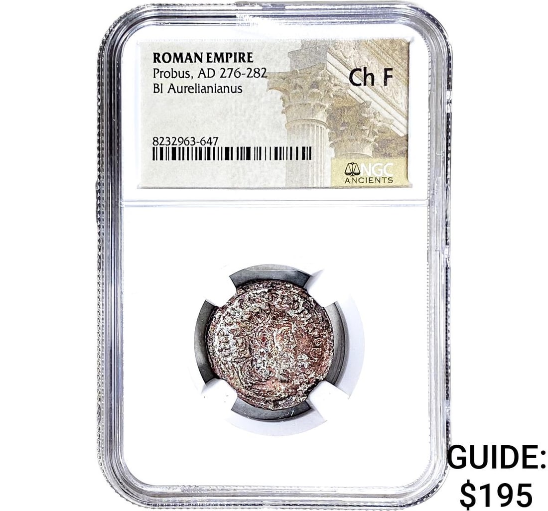Roman Probus,AD 276-282 BI Aurelianianus NGC Ch F: Roman Probus,AD 276-282 BI Aurelianianus NGC Ch F