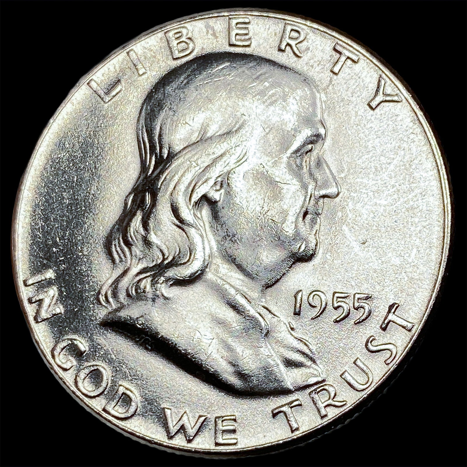 1955 Franklin Silver Half Dollar CHOICE BU (1 of 2)