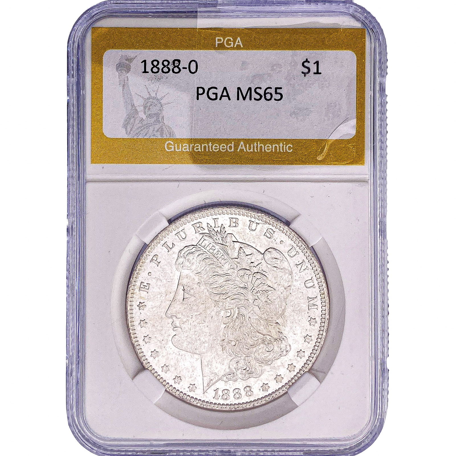 1888-0 Morgan Silver Dollar PGA MS65: 1888-0 Morgan Silver Dollar PGA MS65