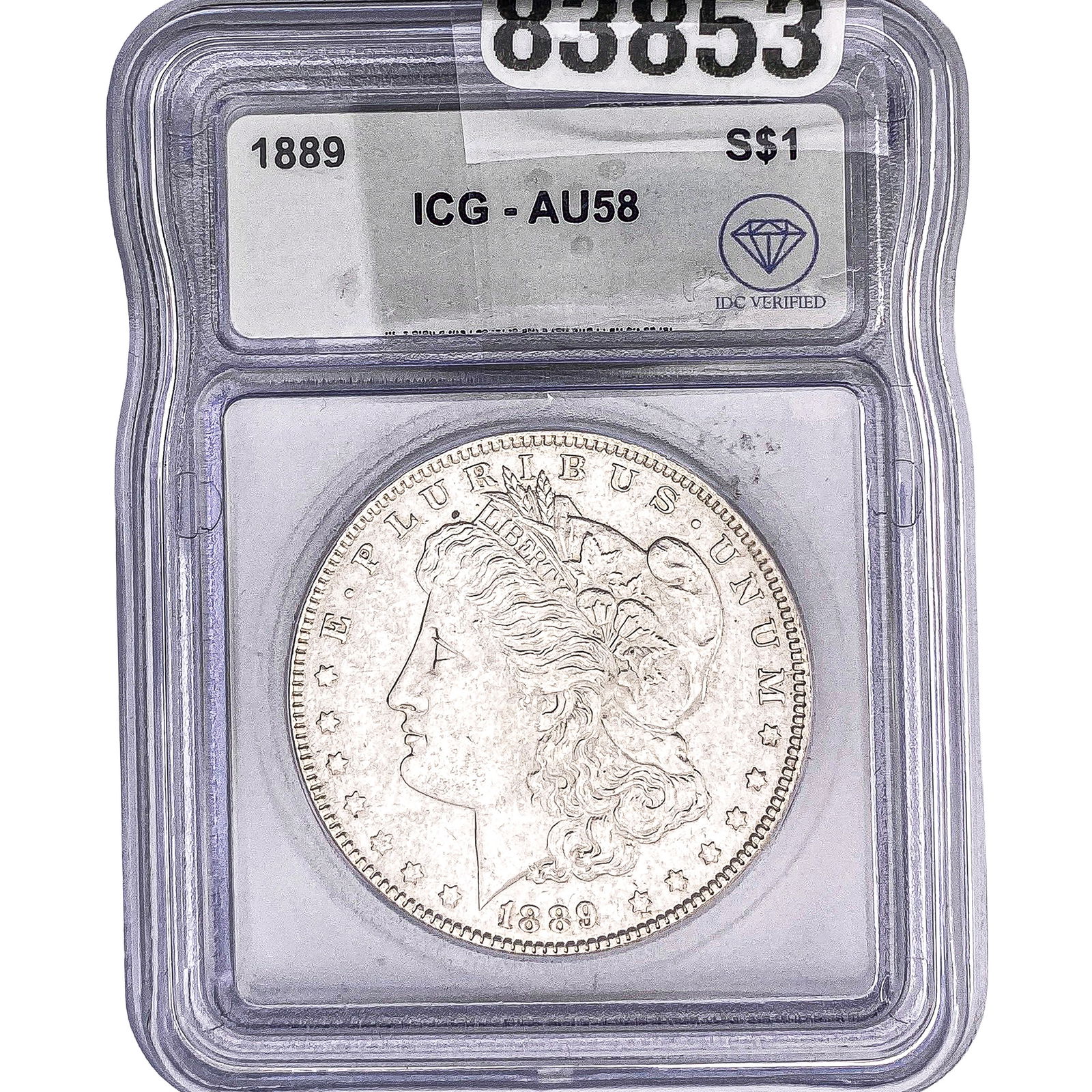 1889 Morgan Silver Dollar ICG AU58 (1 of 2)