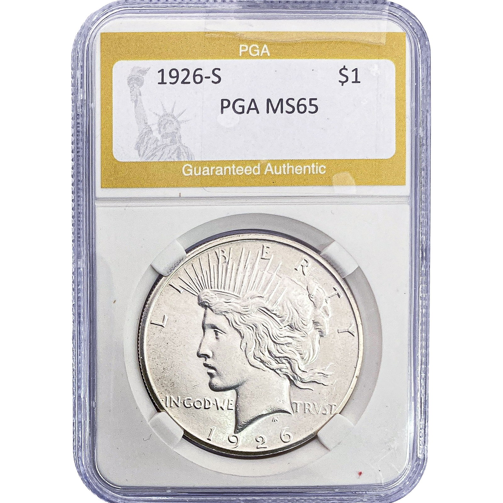 1926-S Silver Peace Dollar PGA MS65 (1 of 2)