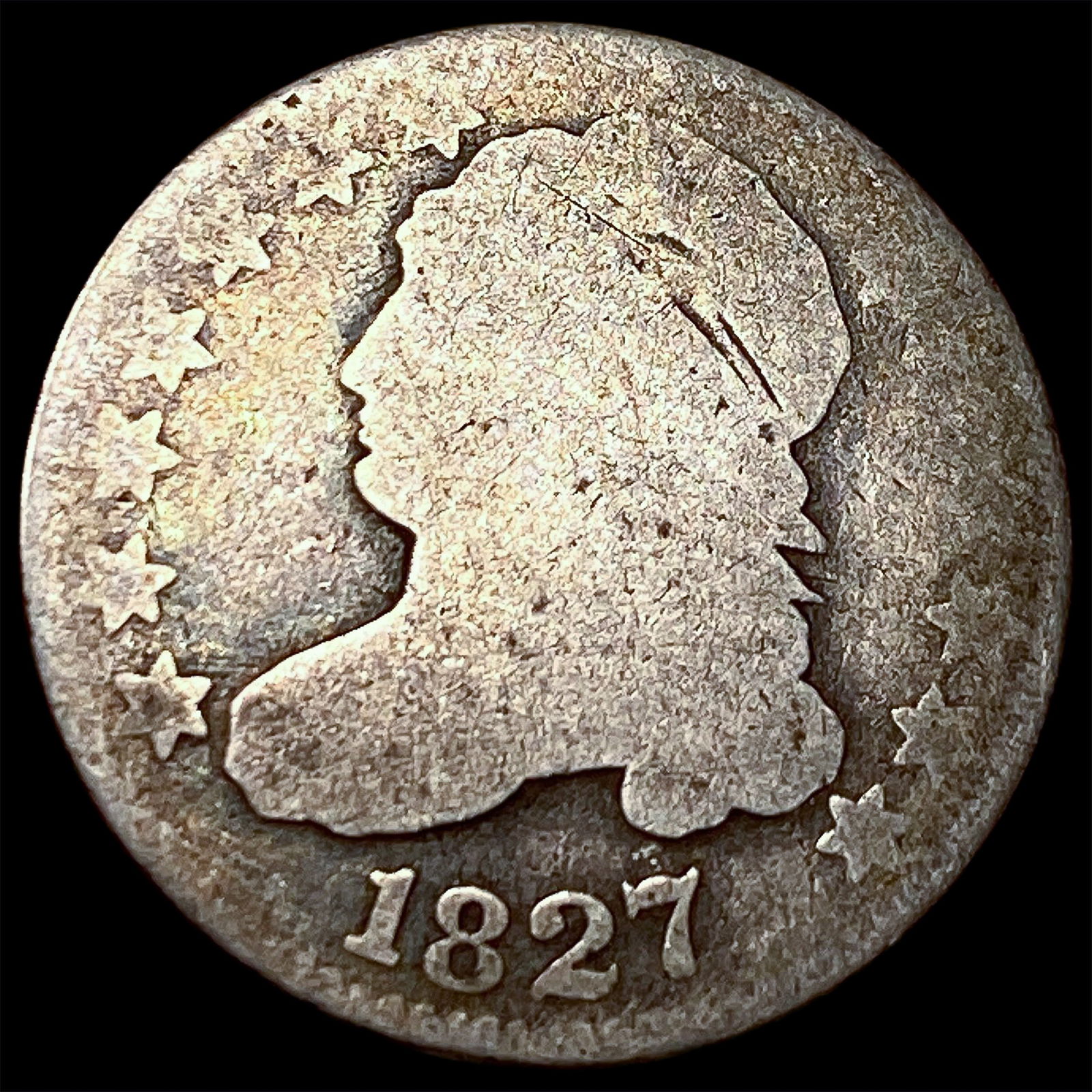1827 Capped Bust Dime NICELY CIRCULATED: 1827 Capped Bust Dime NICELY CIRCULATED