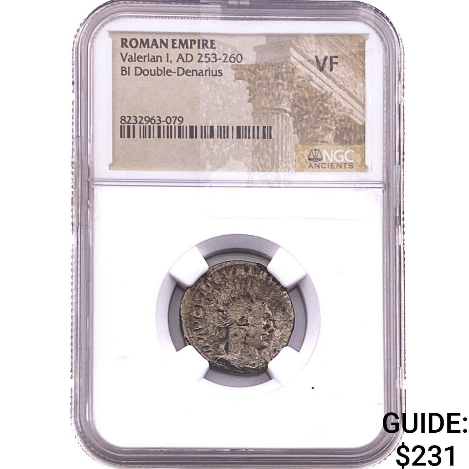 Roman Valerian I 253-260 AD BI Dbl-Denarius VF (1 of 2)