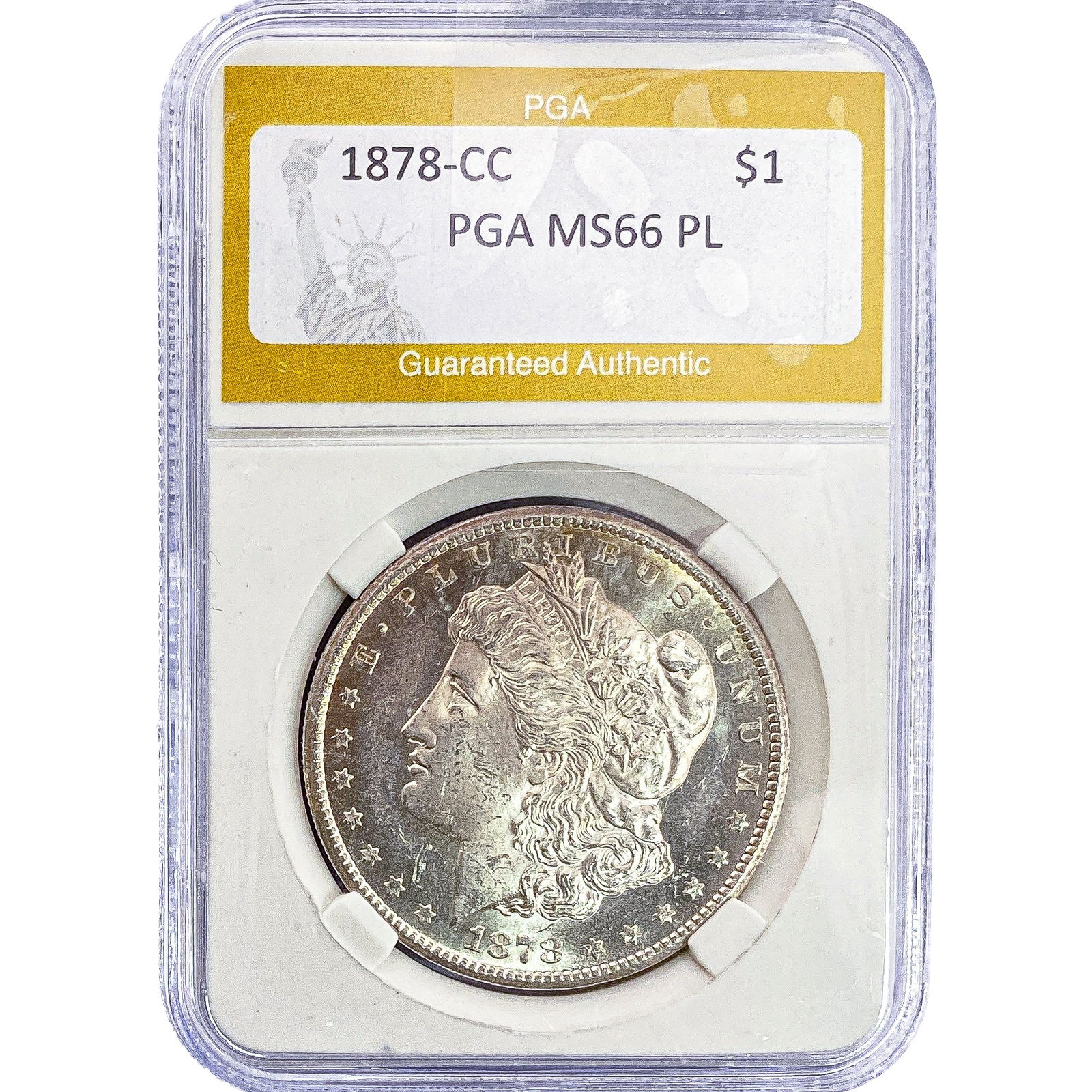 1878-CC Morgan Silver Dollar PGA MS66 PL: 1878-CC Morgan Silver Dollar PGA MS66 PL