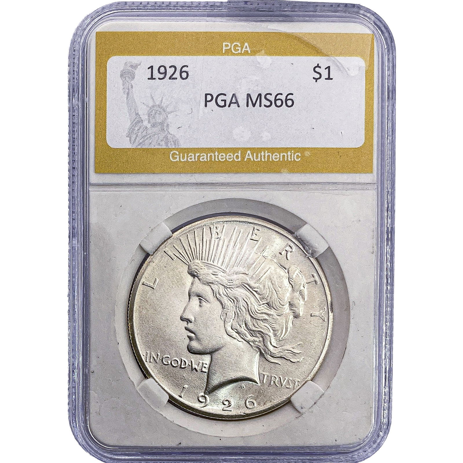 1926 Silver Peace Dollar PGA MS66 (1 of 2)