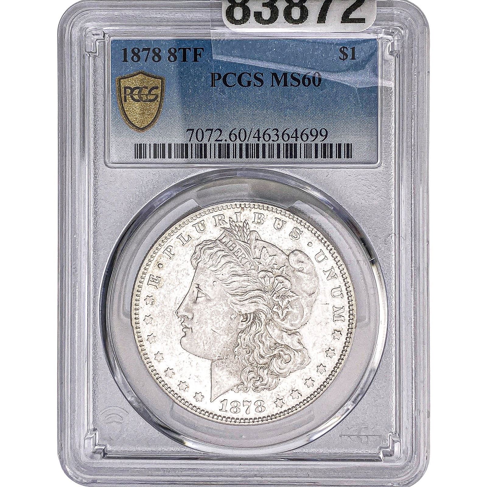 1878 8TF Morgan Silver Dollar PCGS MS60 (1 of 2)