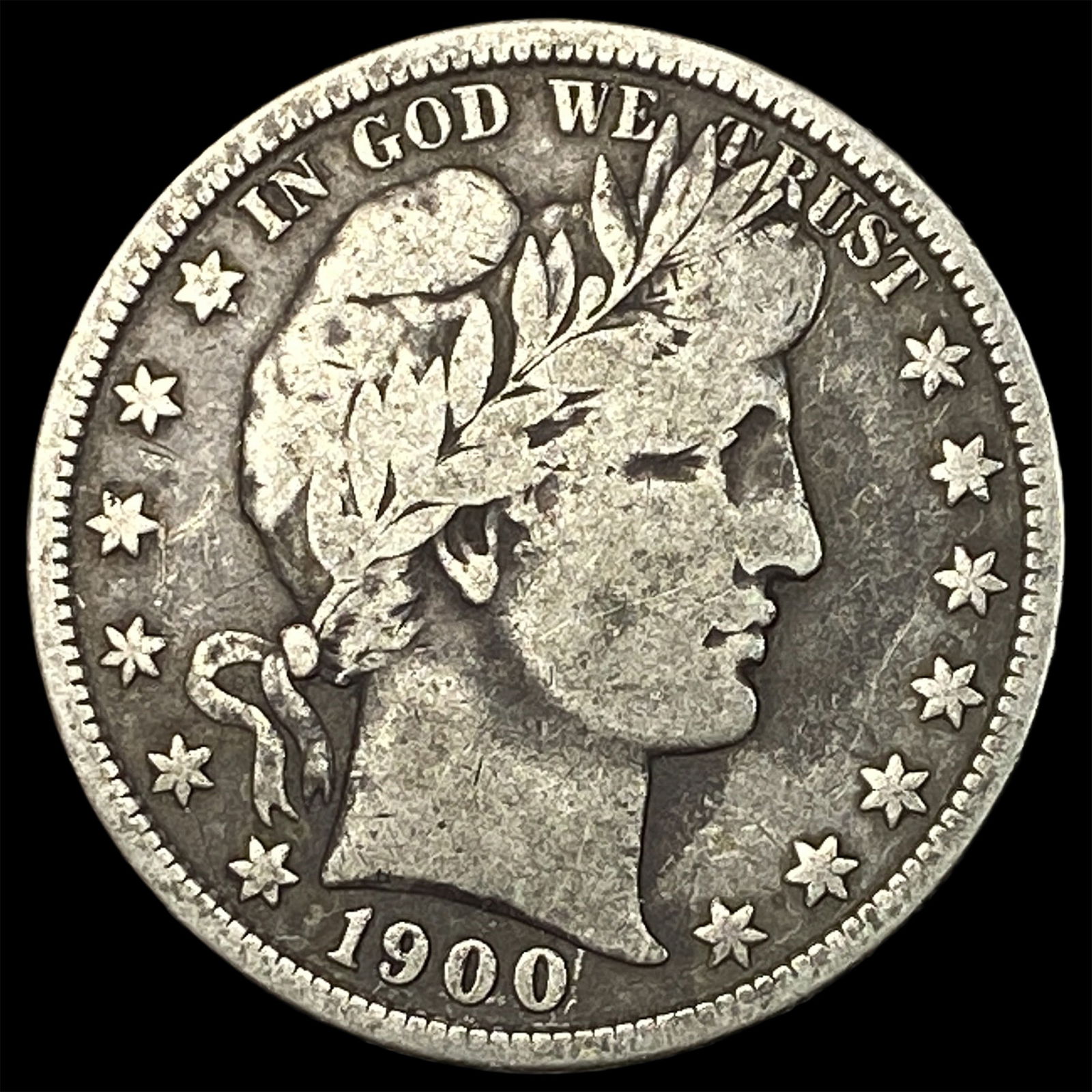 1900 Barber Silver Half Dollar LIGHTLY CIRCULATED: 1900 Barber Silver Half Dollar LIGHTLY CIRCULATED