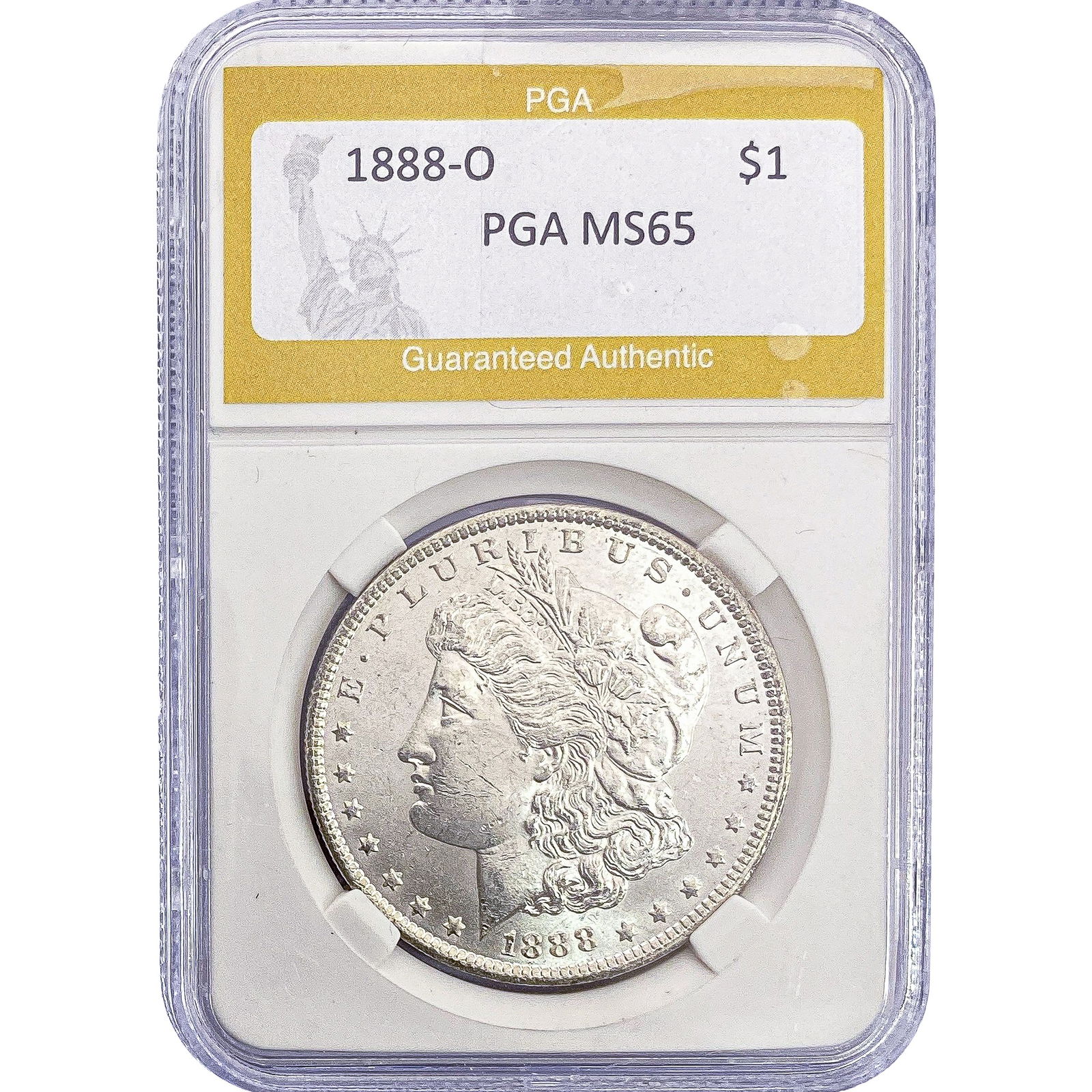 1888-O Morgan Silver Dollar PGA MS65: 1888-O Morgan Silver Dollar PGA MS65