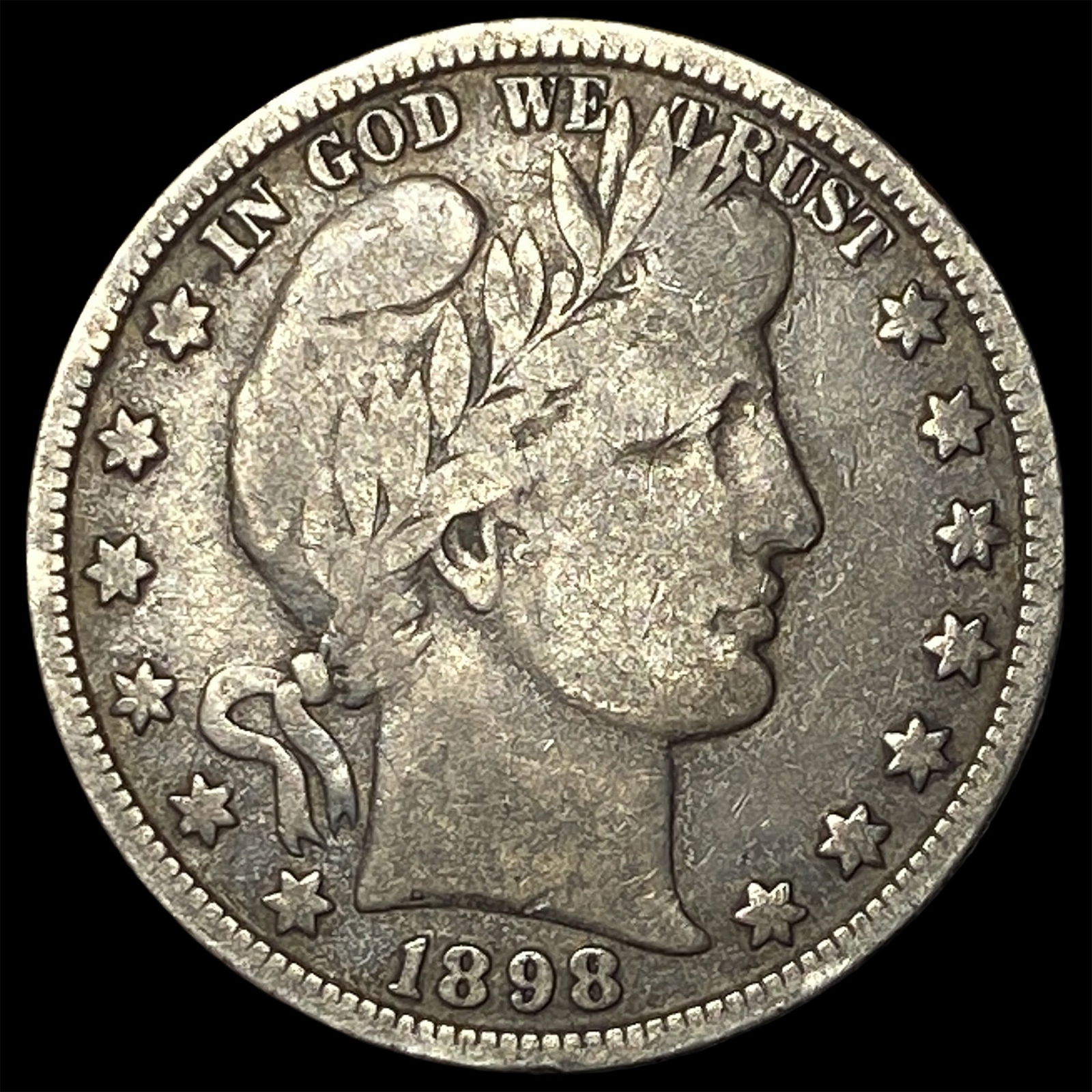 1898-O Silver Barber Half Dollar LIGHTLY CIRCULATED (1 of 2)