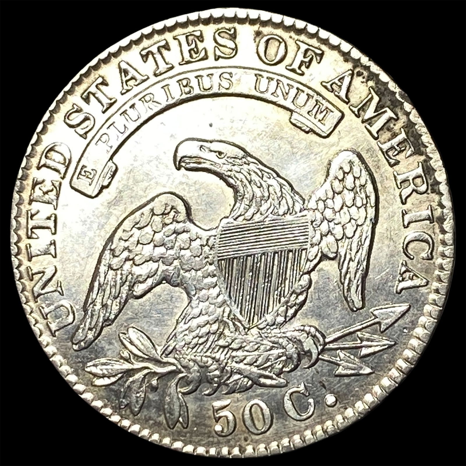1833 Capped Bust Half Dollar CLOSELY UNCIRCULATED - 2