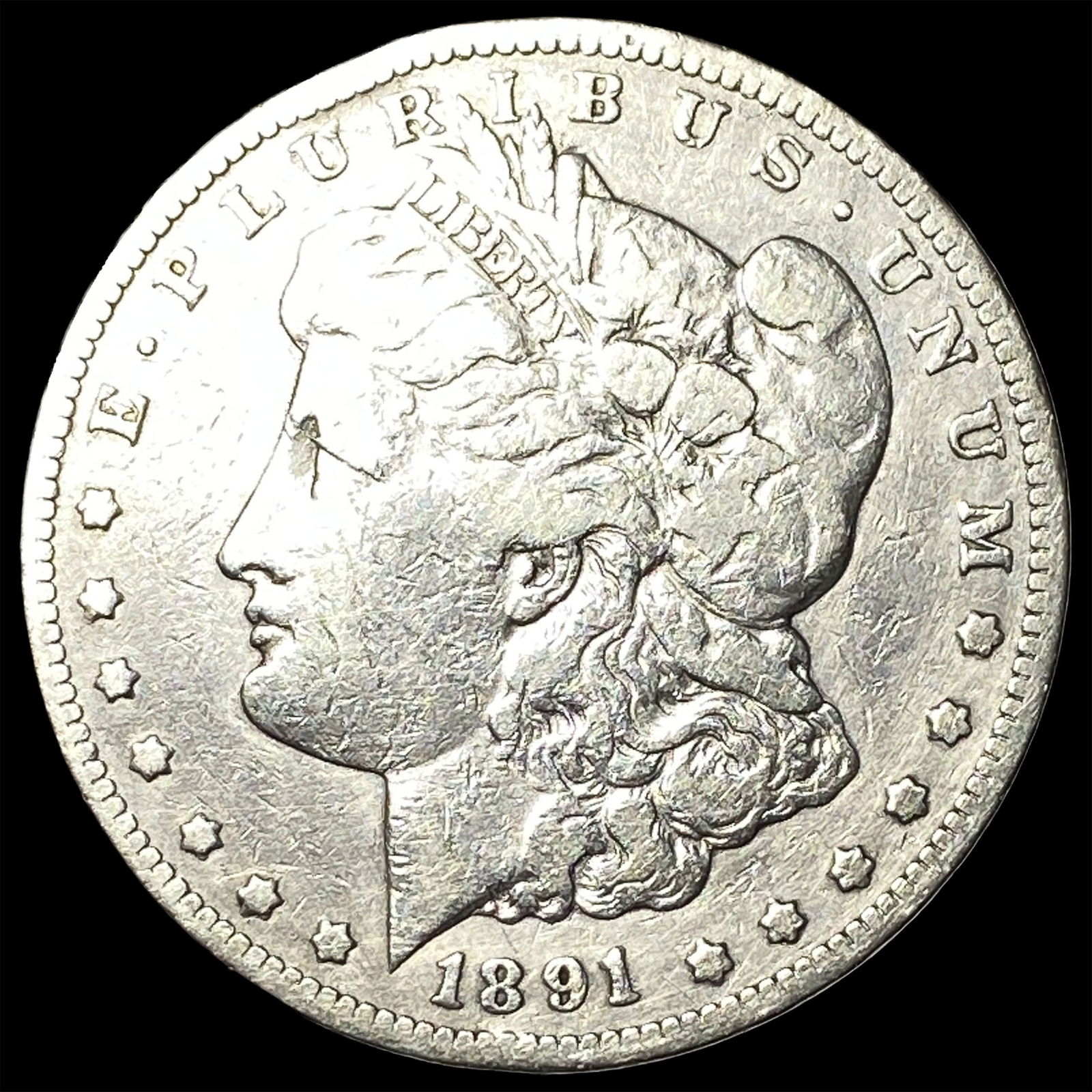 1891-CC Silver Morgan Dollar LIGHTLY CIRCULATED: 1891-CC Silver Morgan Dollar LIGHTLY CIRCULATED