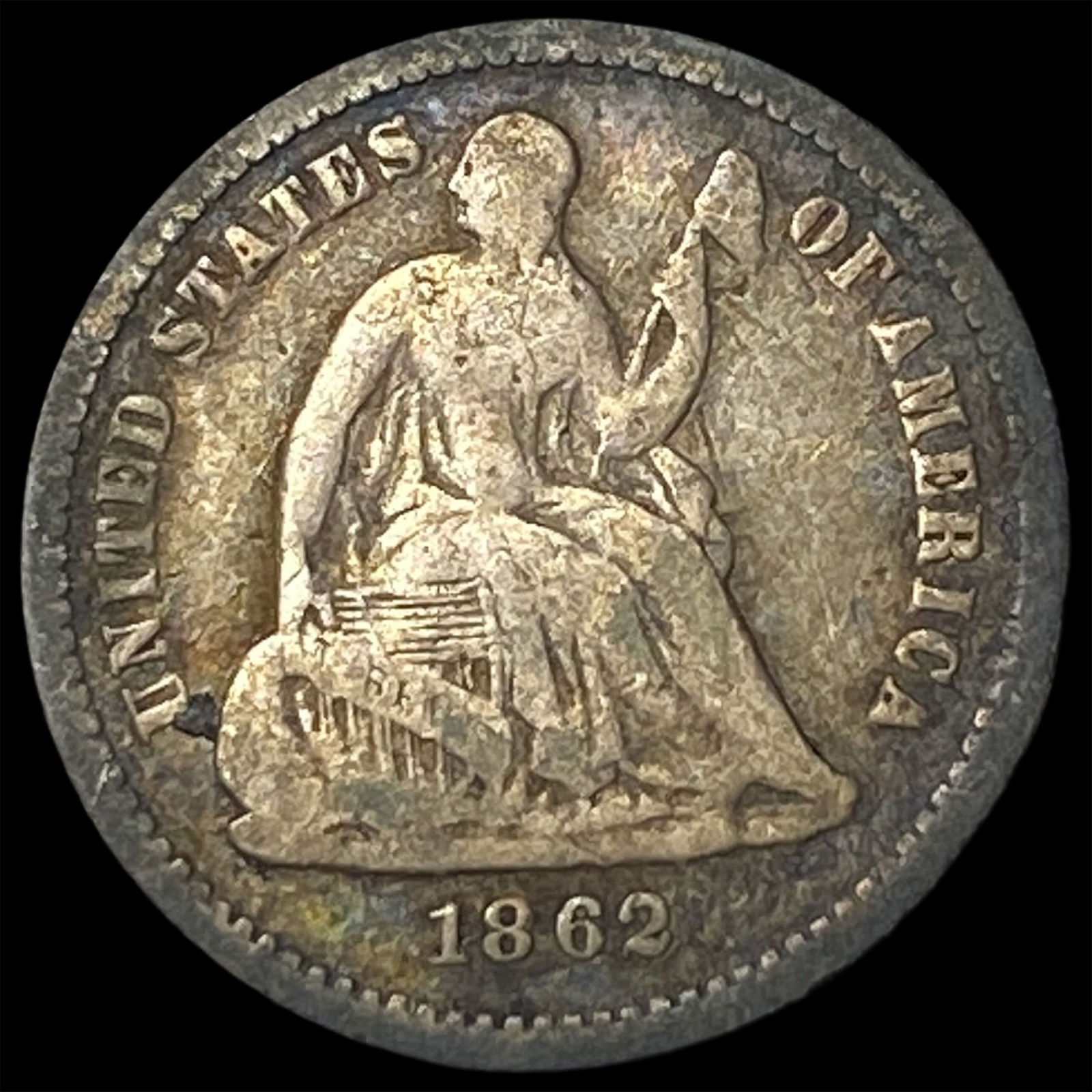 1862 Silver Half Dime LIGHTLY CIRCULATED (1 of 2)