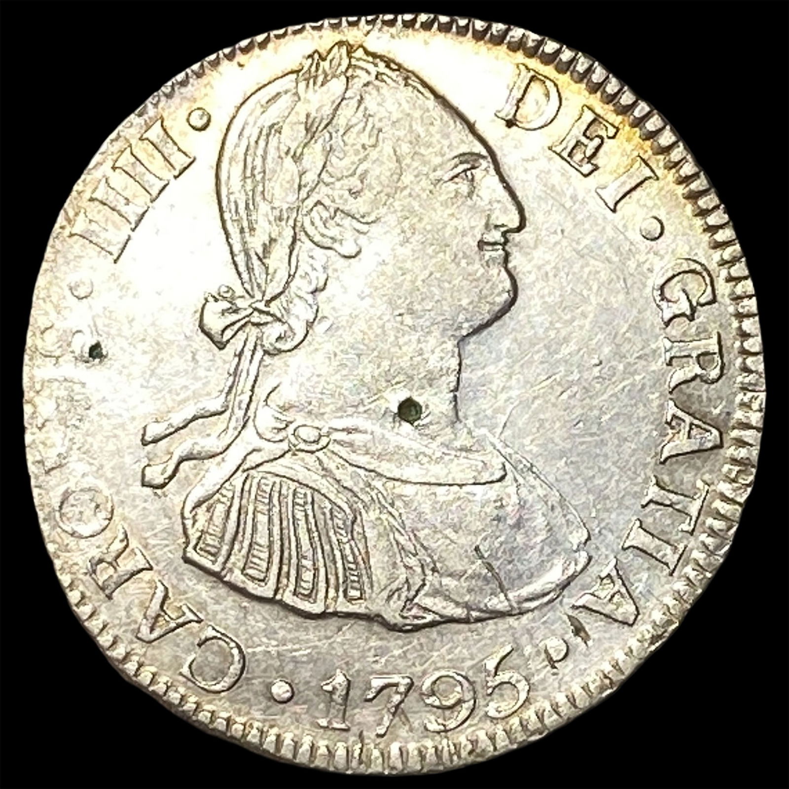 1795-Mo FM Silver 2 Reales Mexico Mint CLOSELY UNCIRCULATED (1 of 2)