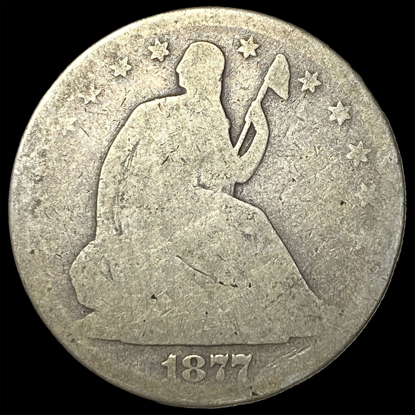1877 Seated Liberty Half Dollar NICELY CIRCULATED: 1877 Seated Liberty Half Dollar NICELY CIRCULATED