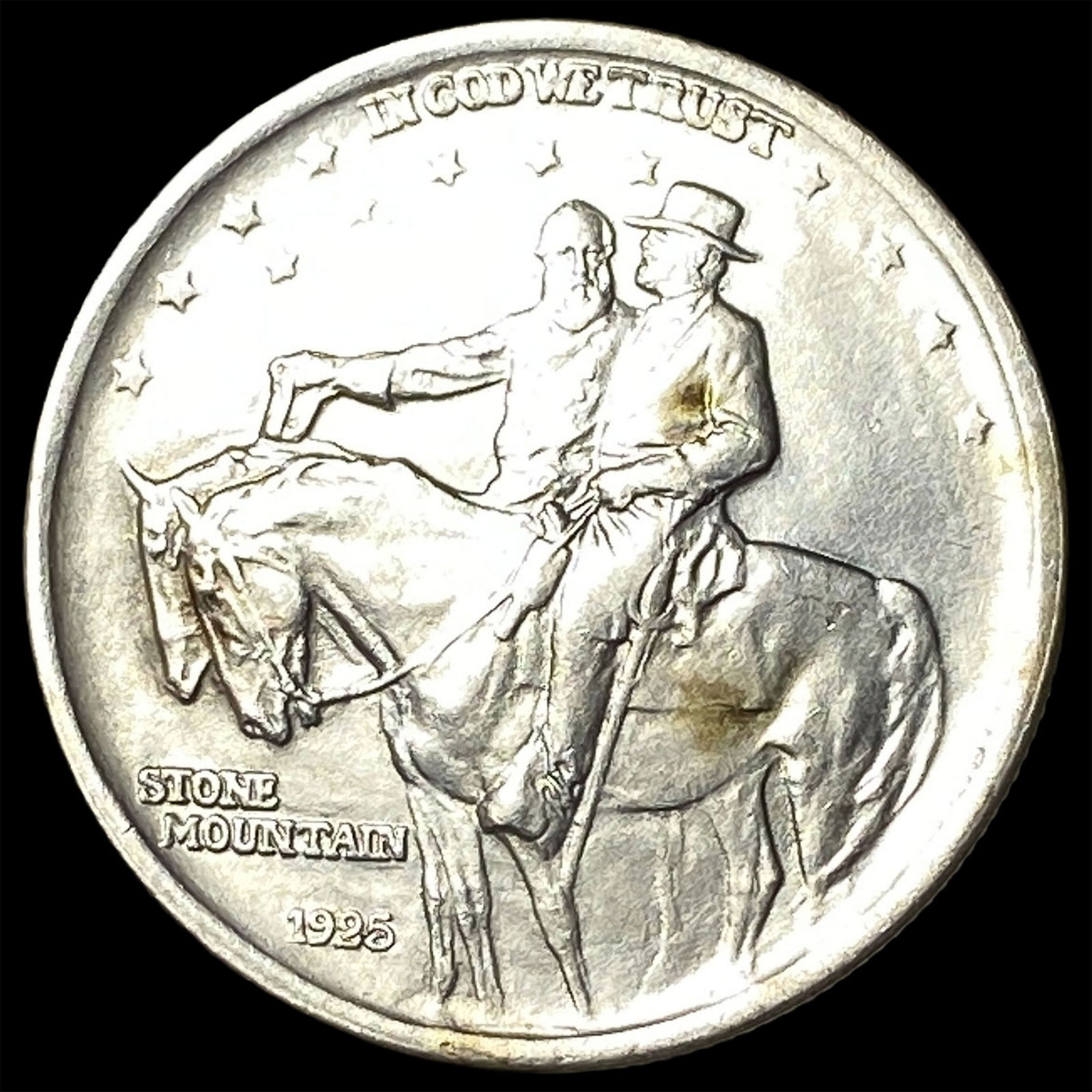 1925 Silver Stone Mountain Half Dollar CLOSELY UNCIRCULATED (1 of 2)