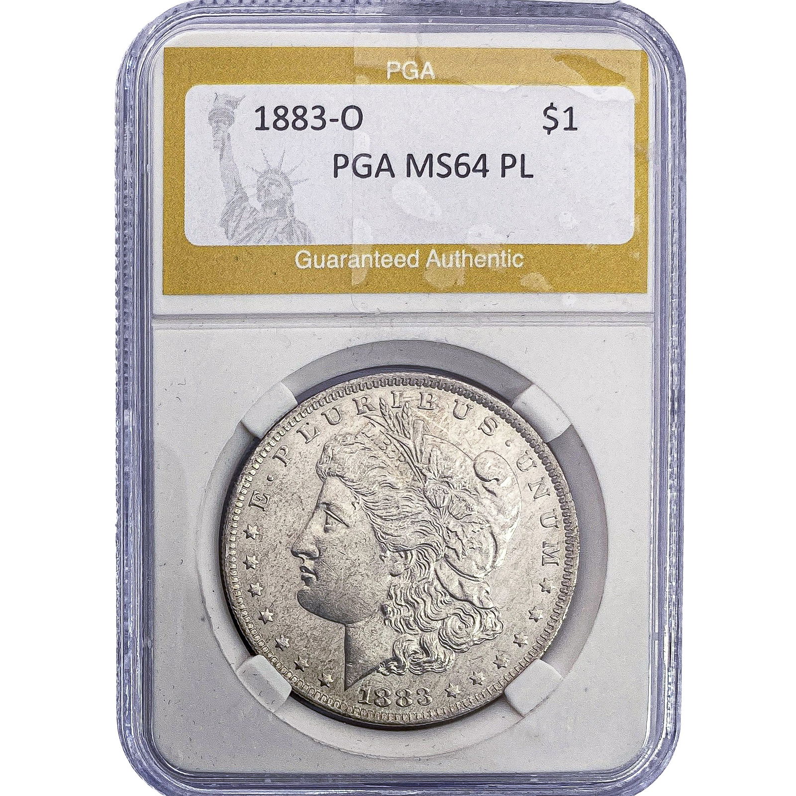 1883-O Morgan Silver Dollar PGA MS64 PL: 1883-O Morgan Silver Dollar PGA MS64 PL